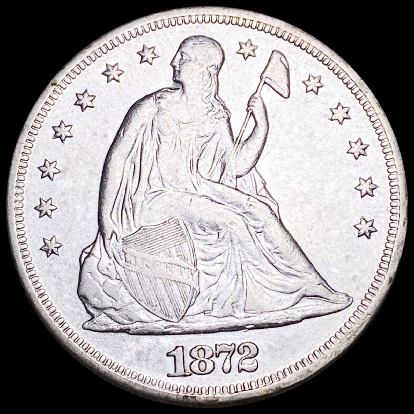 1872 Seated Liberty Dollar CLOSELY UNC (1 of 2)