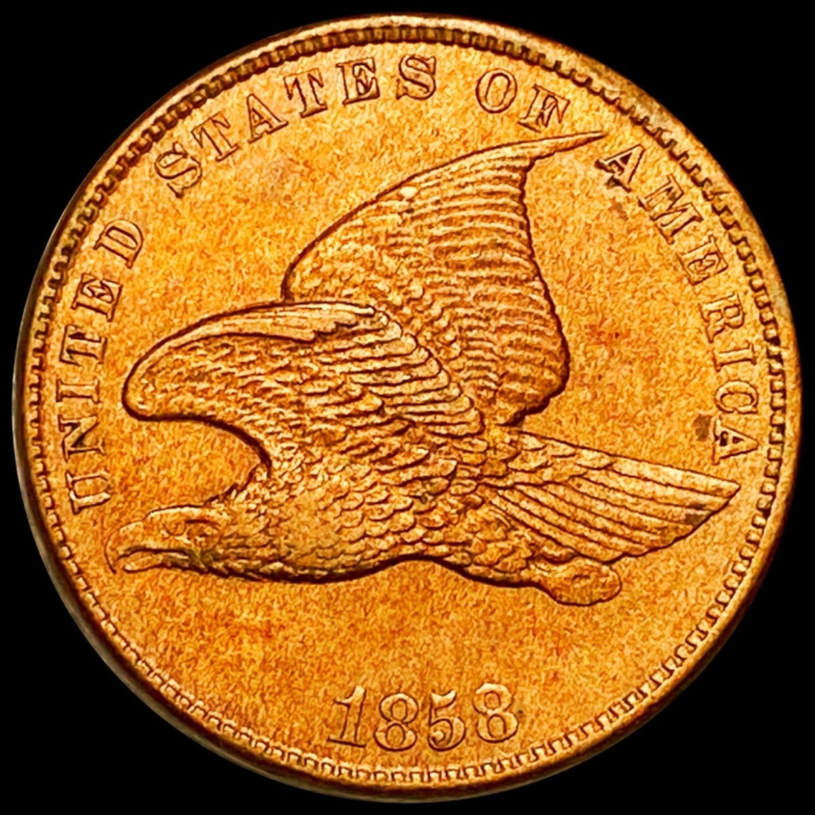 1858 Flying Eagle Cent CLOSELY UNC (1 of 2)