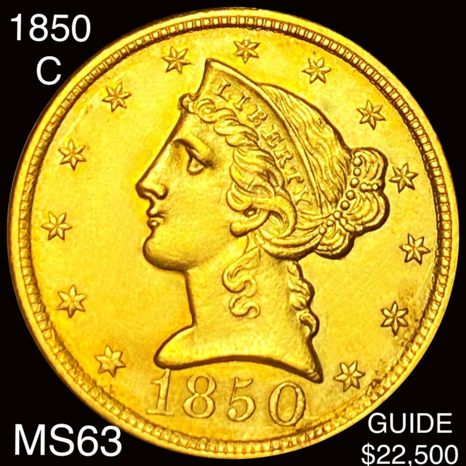 1850-C $5 Gold Half Eagle CHOICE BU (1 of 2)