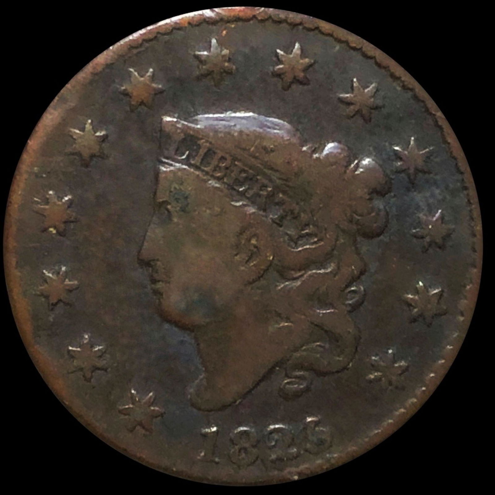 1825 Coronet Head Large Cent NICELY CIRCULATED (1 of 2)