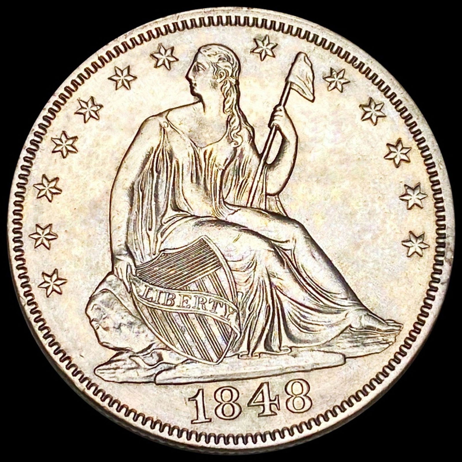 1848 Seated Half Dollar UNCIRCULATED (1 of 2)
