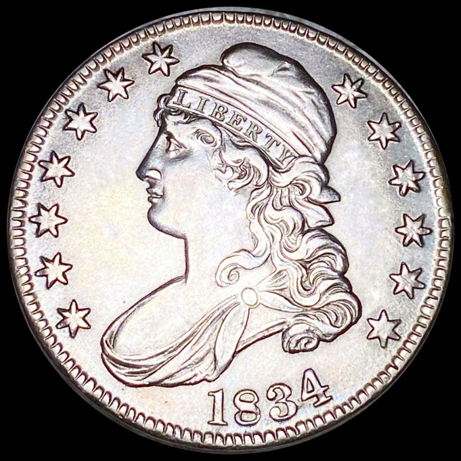 1834 Capped Bust Half Dollar CLOSELY UNC (1 of 2)