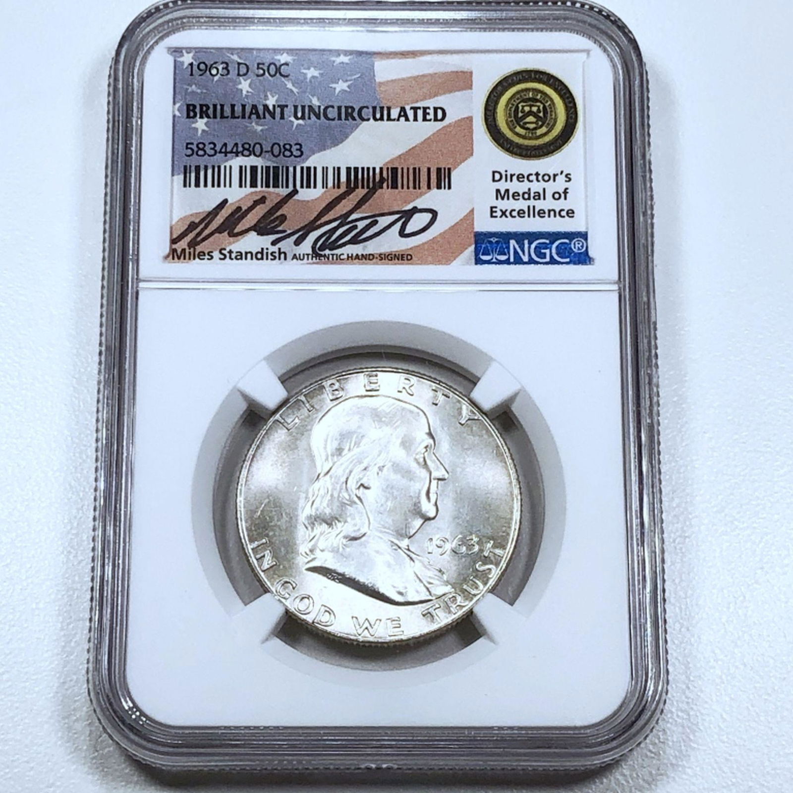 1963-D Franklin Half Dollar NGC - BU (1 of 2)
