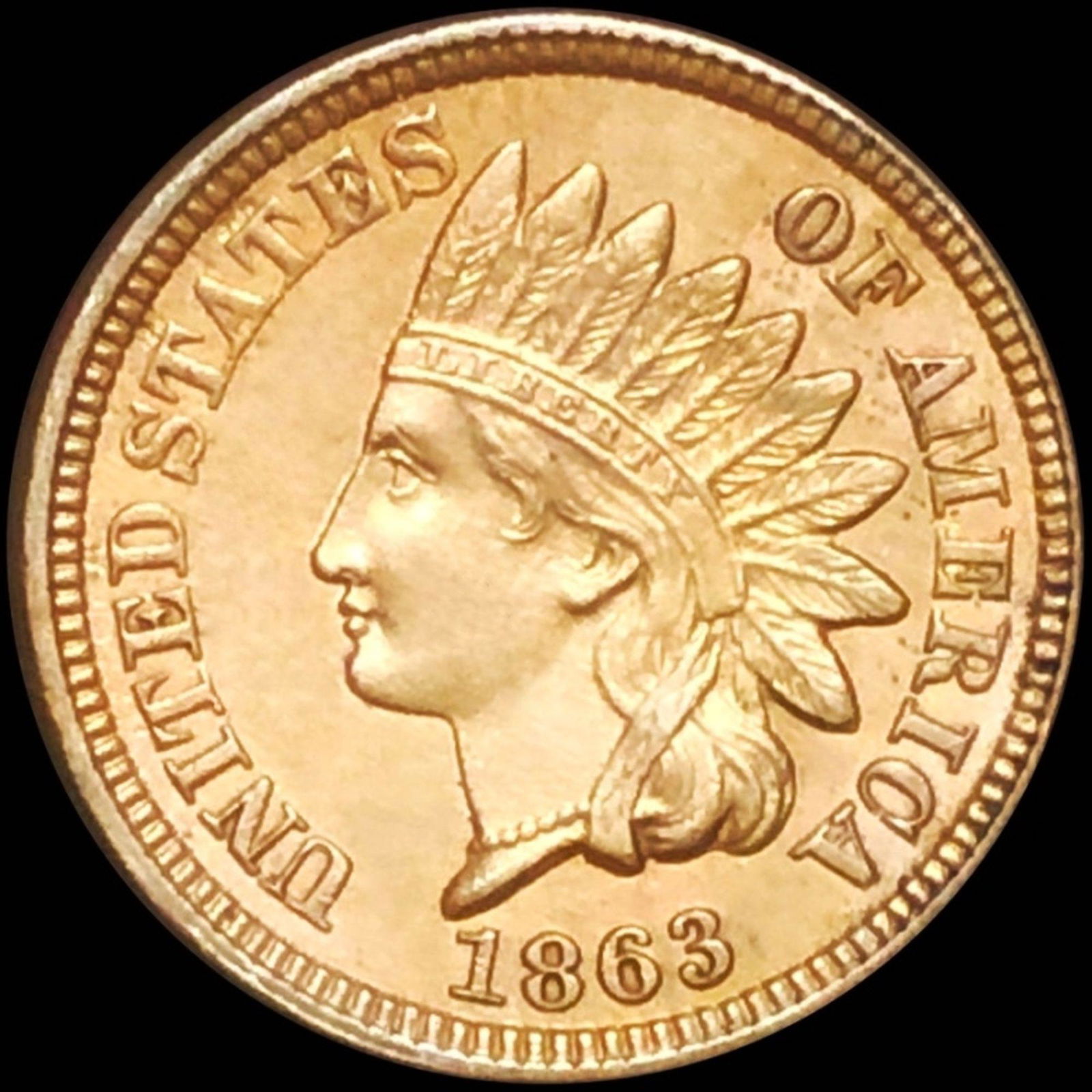 1863 Indian Head Penny CLOSELY UNC (1 of 2)