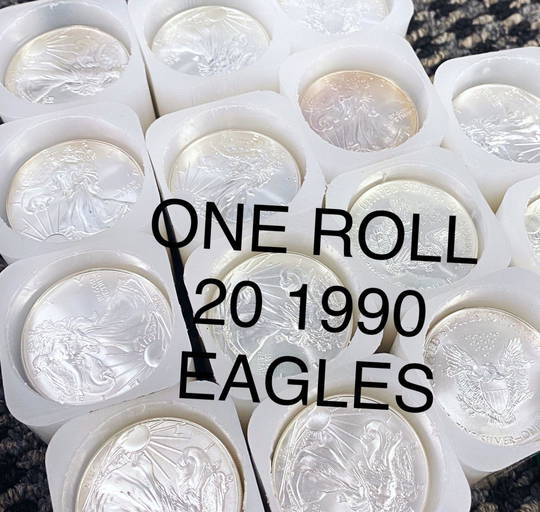(1) 1990 American Silver Eagle Roll Gem Bu