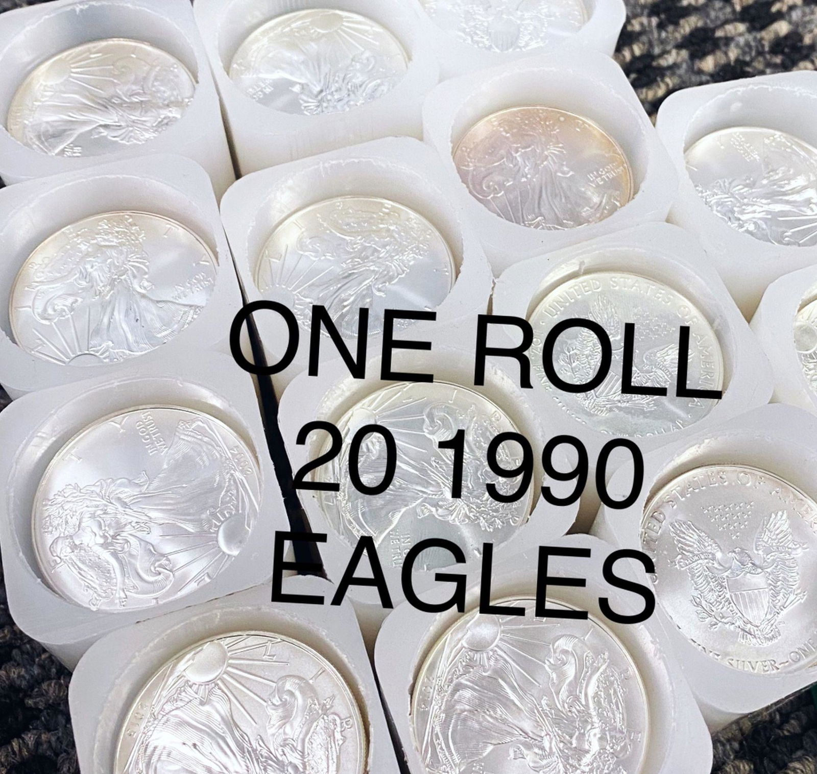 (1) 1990 American Silver Eagle Roll GEM BU (1 of 2)