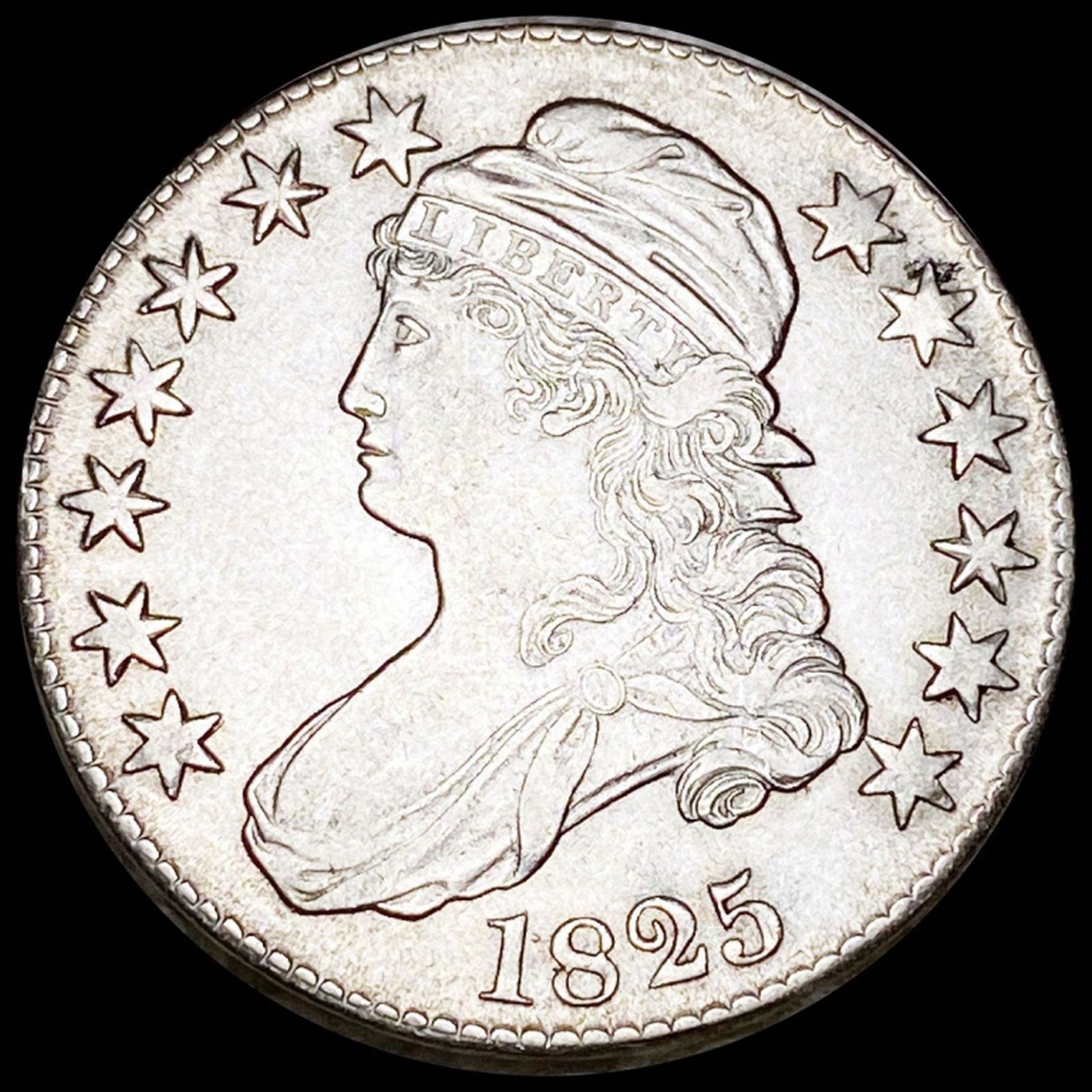 1825 Capped Bust Half Dollar CLOSELY UNC (1 of 2)