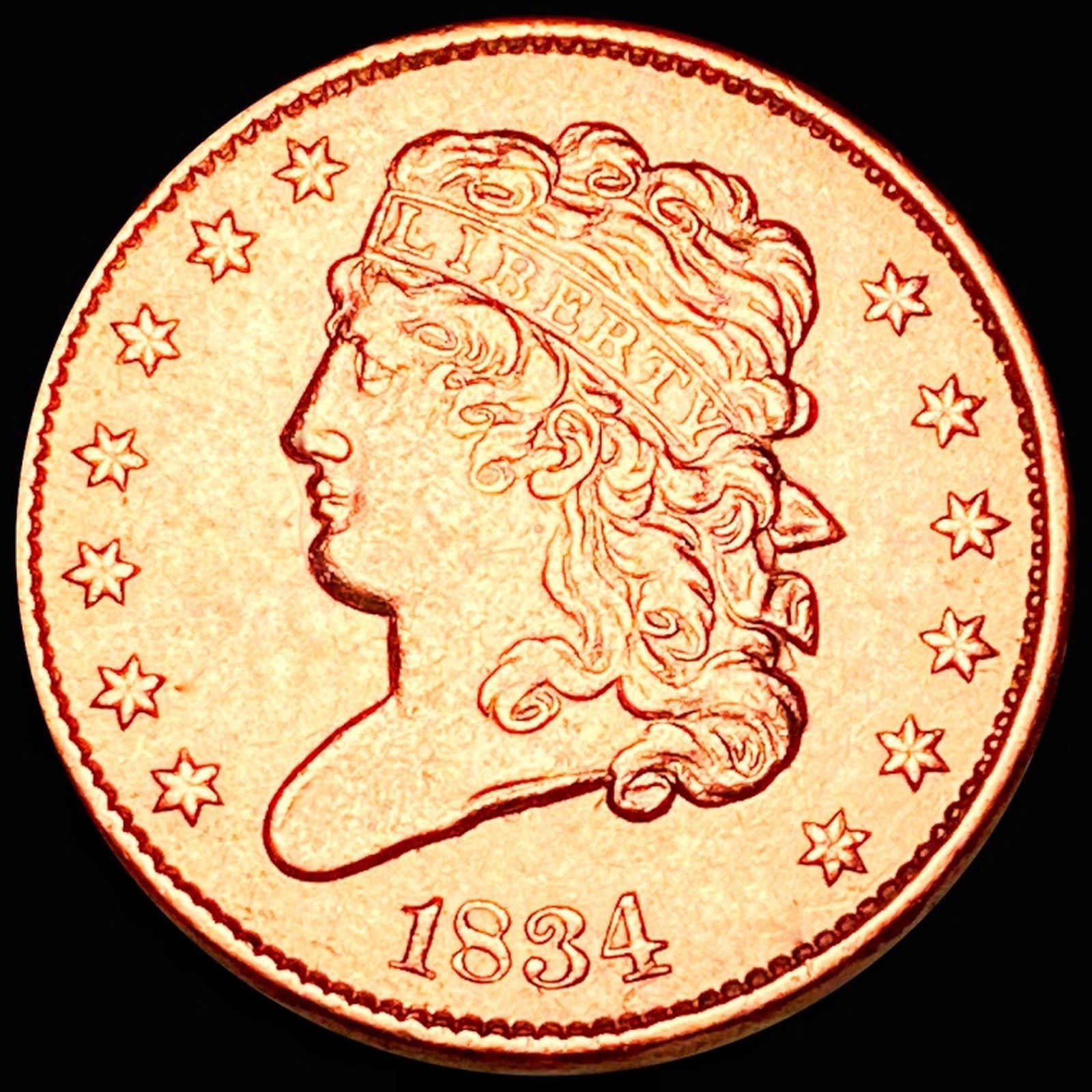 1834 Classic Head Half Cent UNCIRCULATED RED (1 of 2)