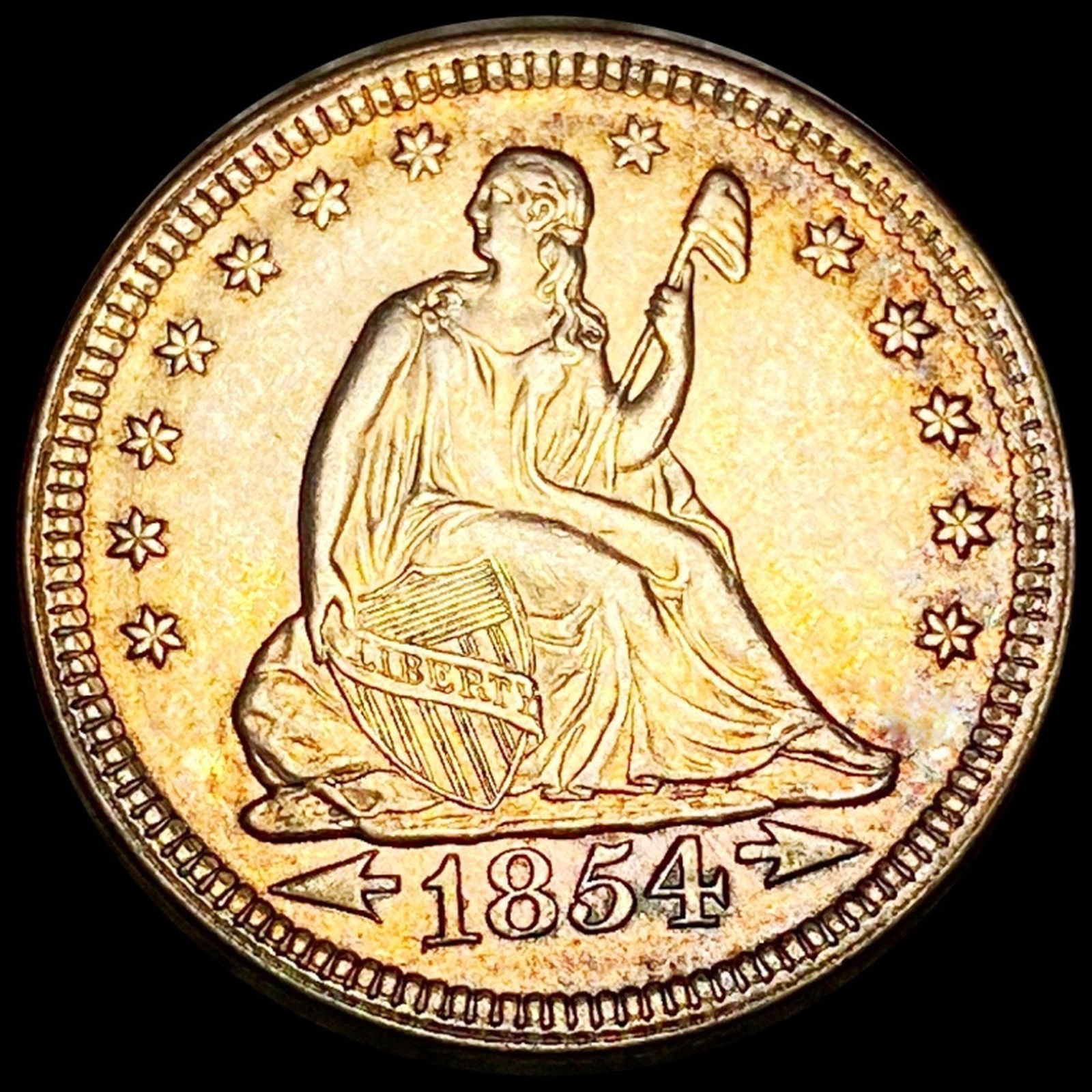 1854 Seated Liberty Quarter UNCIRCULATED (1 of 2)