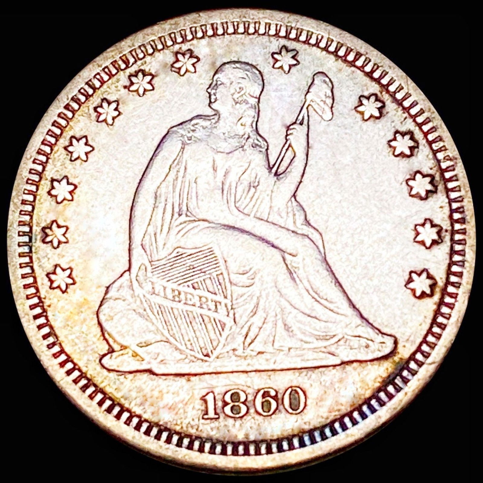 1860-S Seated Liberty Quarter UNCIRCULATED (1 of 2)