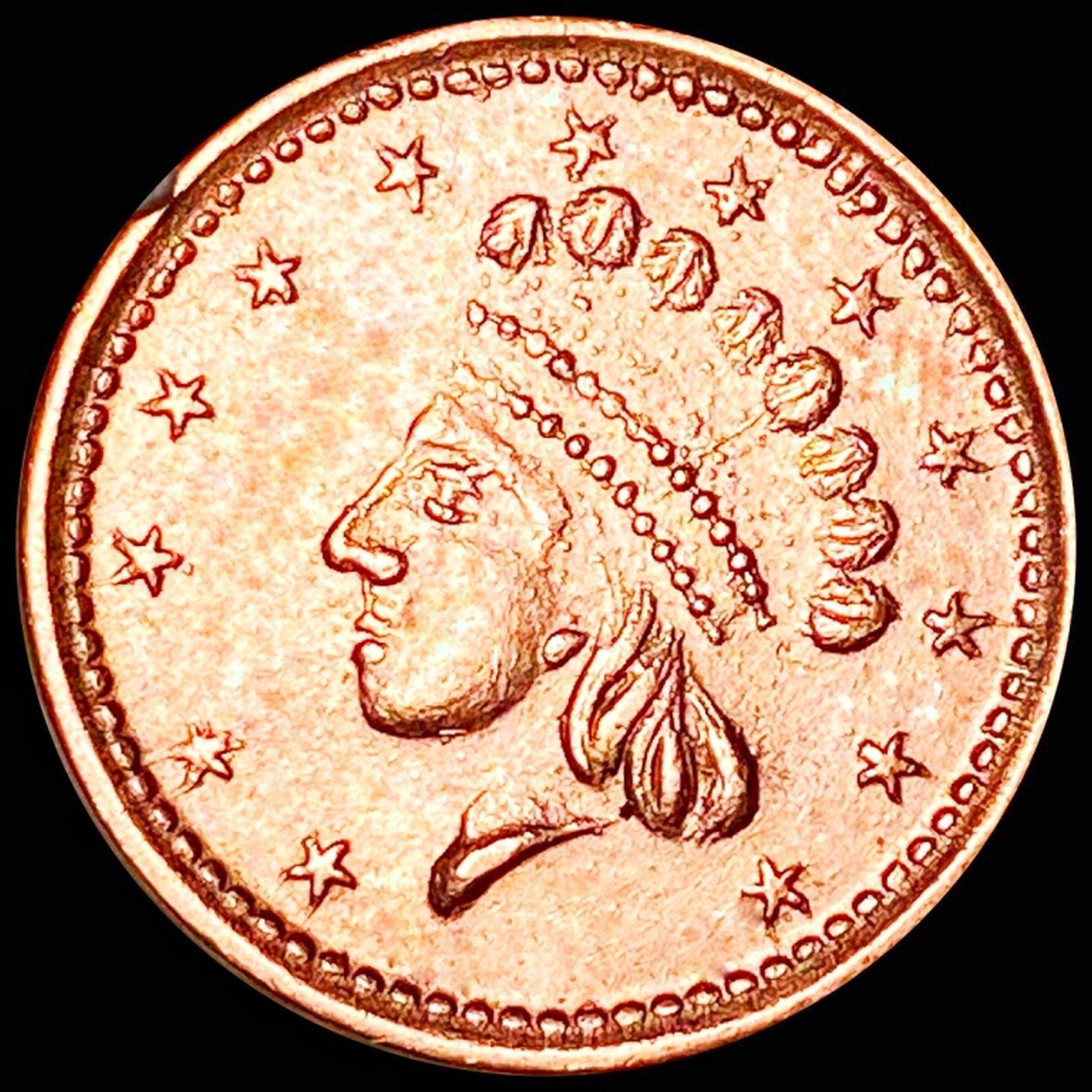 1863 "Our Army" Civil War Token UNCIRCULATED RED (1 of 2)