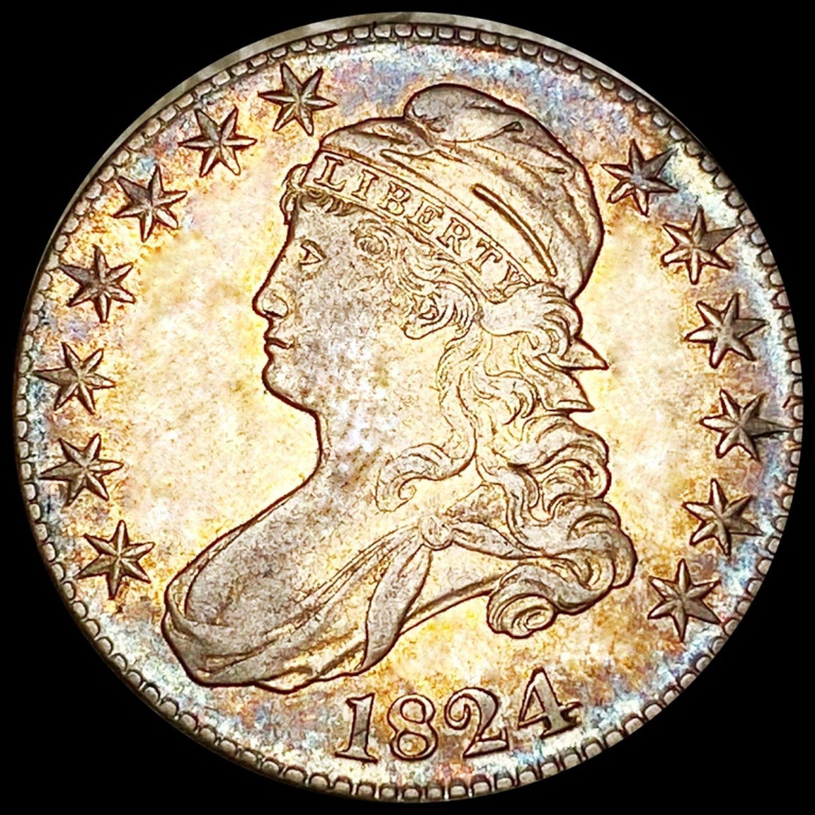 1824 Capped Bust Half Dollar NEARLY UNCIRCULATED (1 of 2)
