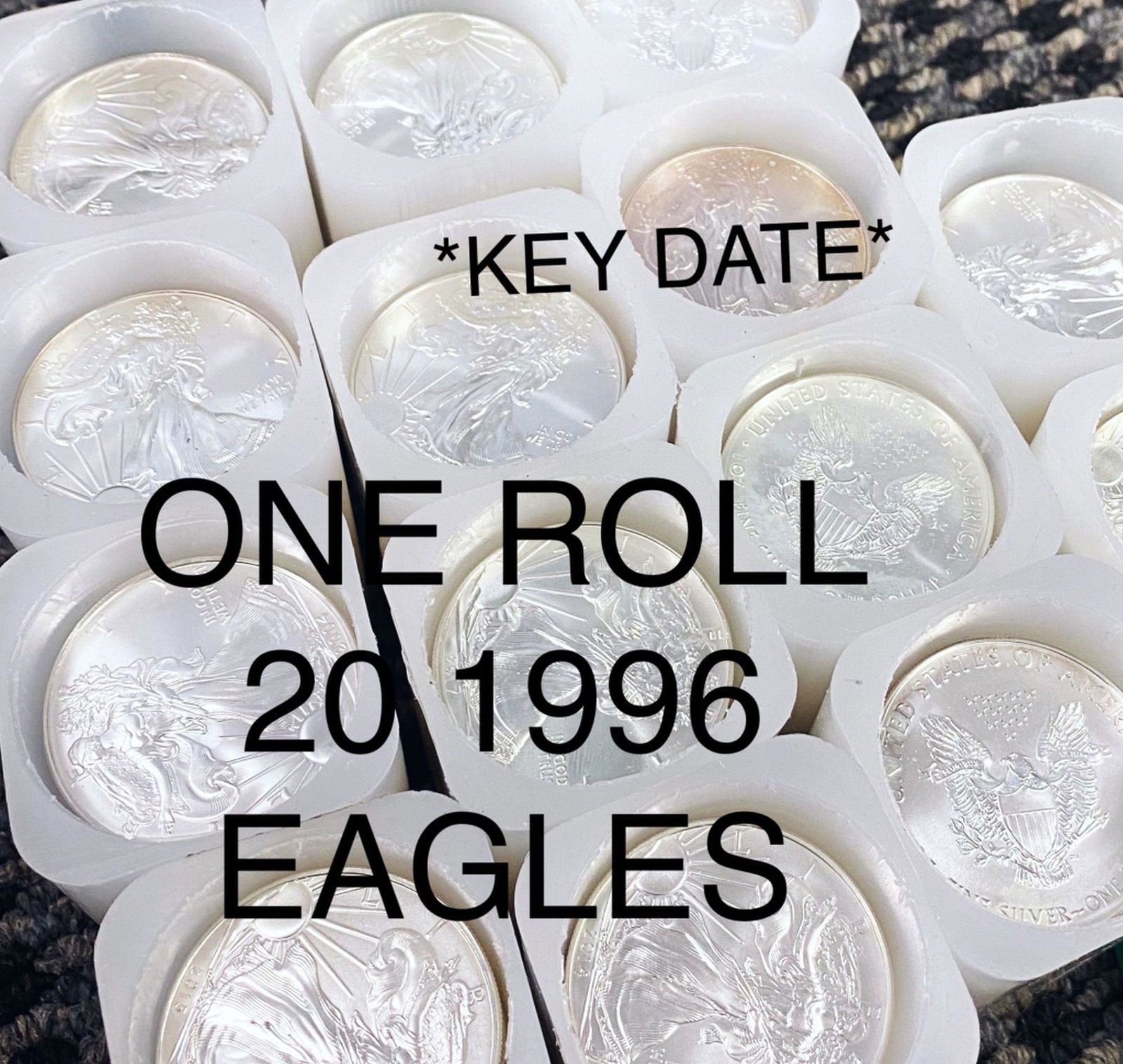 (1) 1996 American Silver Eagle Roll GEM BU (1 of 2)