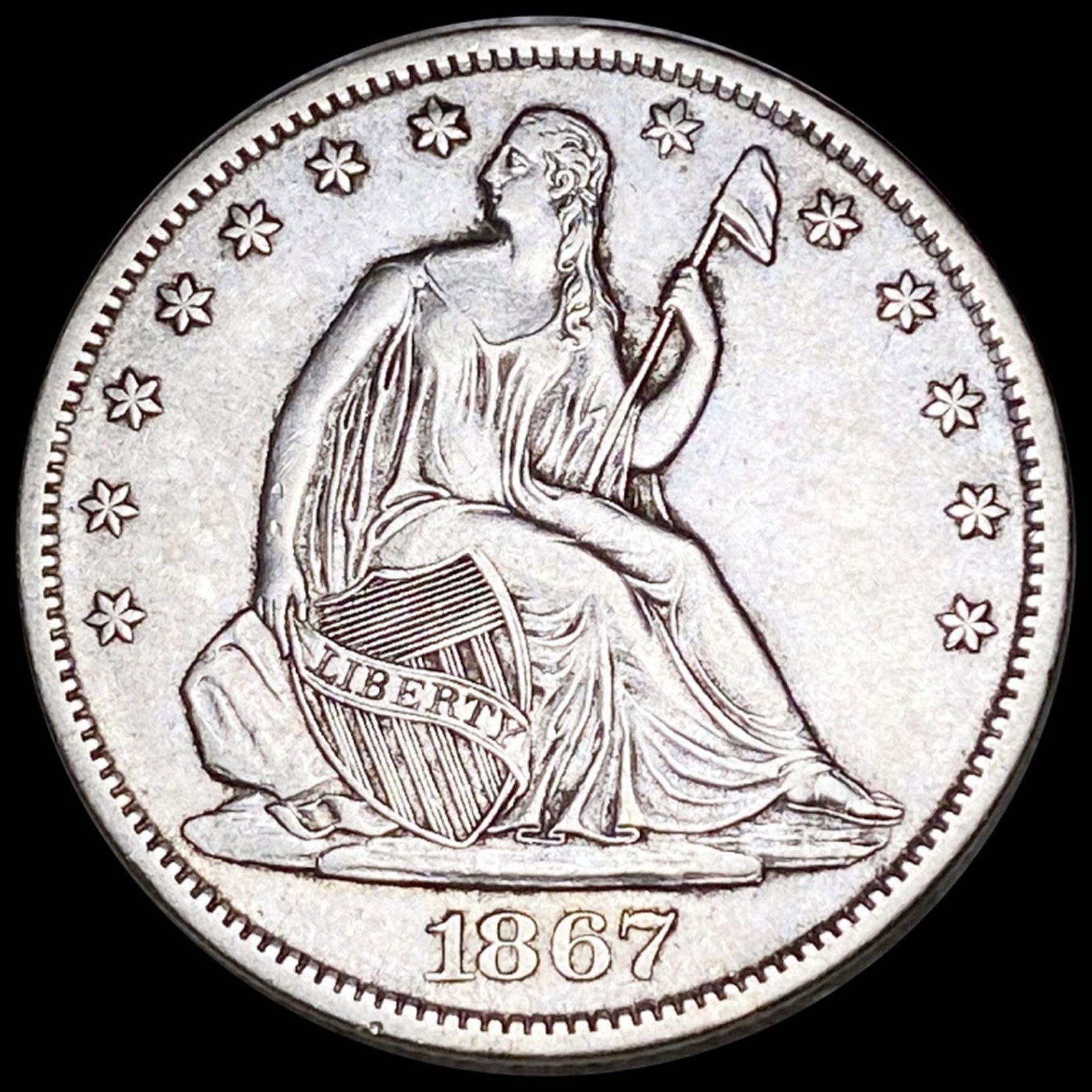 1867-S Seated Half Dollar UNCIRCULATED (1 of 2)