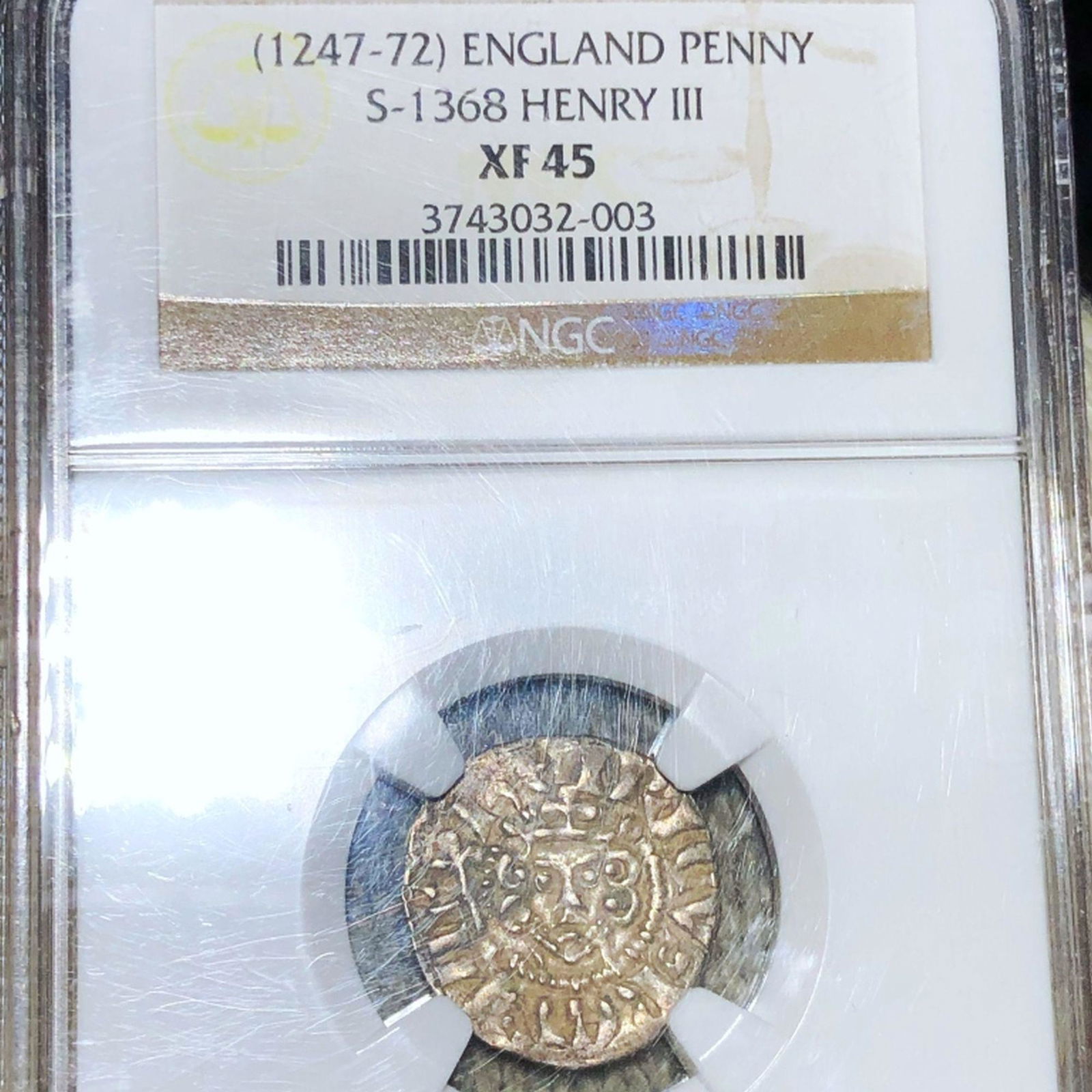 1247-72 Engalnd Silver Penny NGC - XF45 HENRY III (1 of 2)