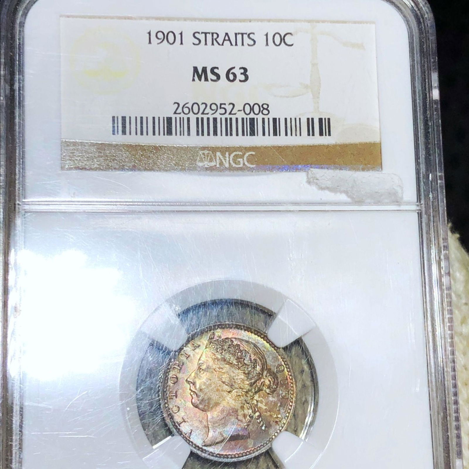 1901 Straits Settlement 10 Cents NGC - MS63 (1 of 2)