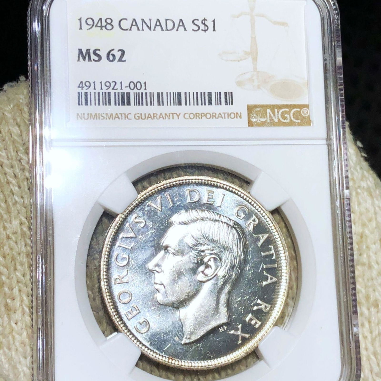 1948 Canadian Silver Dollar NGC - MS62 (1 of 2)