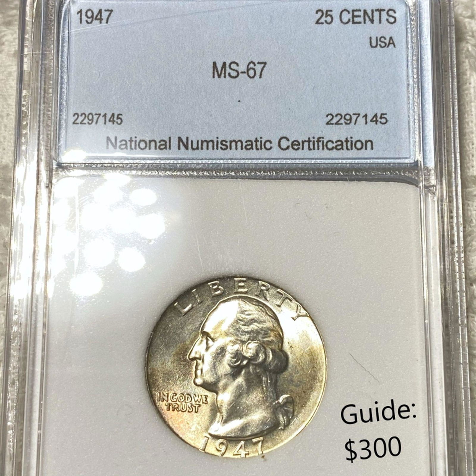 1947 Washington Silver Quarter NNC - MS67 (1 of 2)
