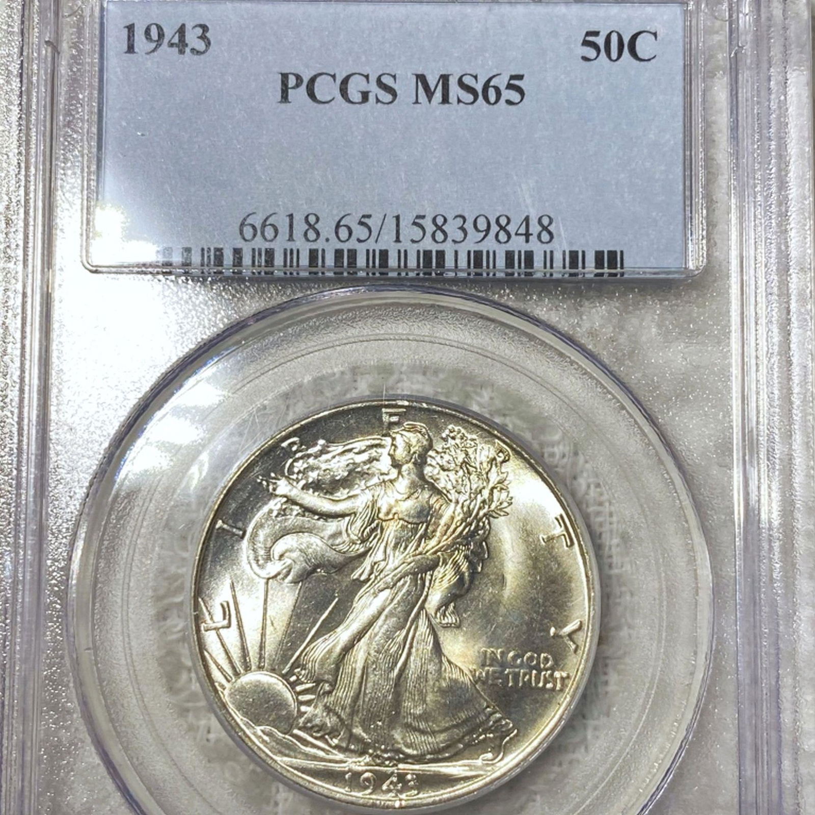 1943 Walking Half Dollar PCGS - MS65 (1 of 2)