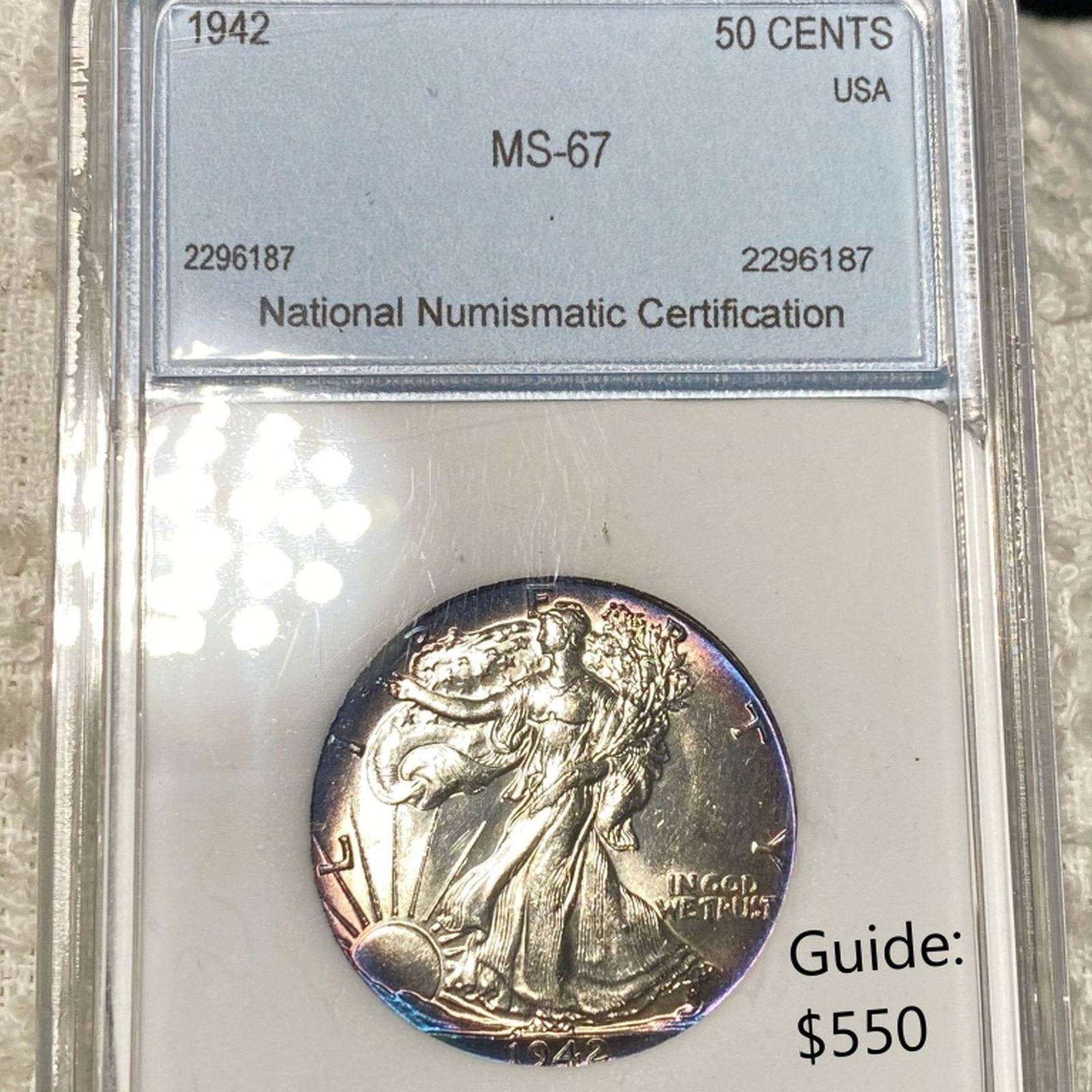 1942 Walking Half Dollar NNC - MS67 (1 of 2)
