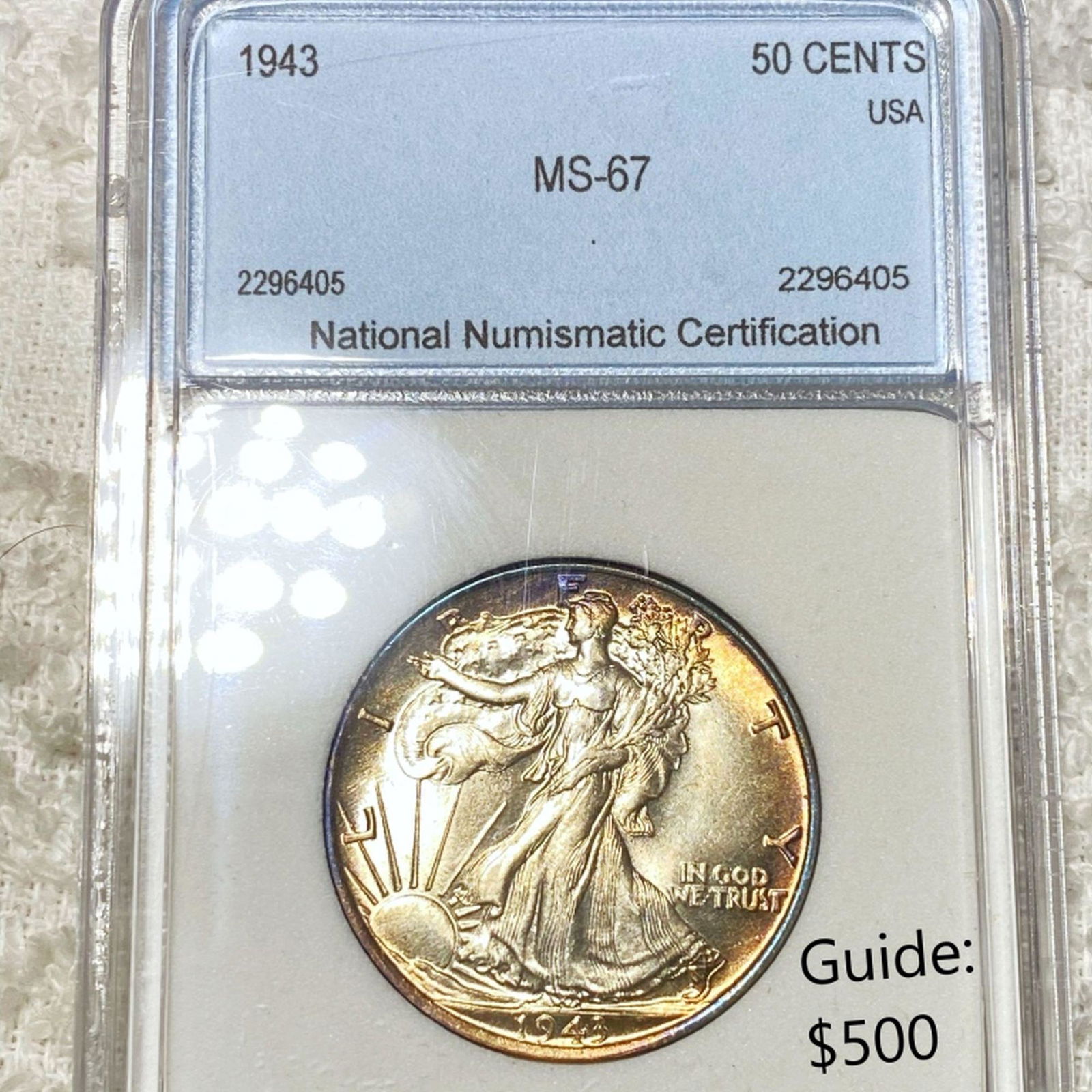 1943 Walking Half Dollar NNC - MS67 (1 of 2)