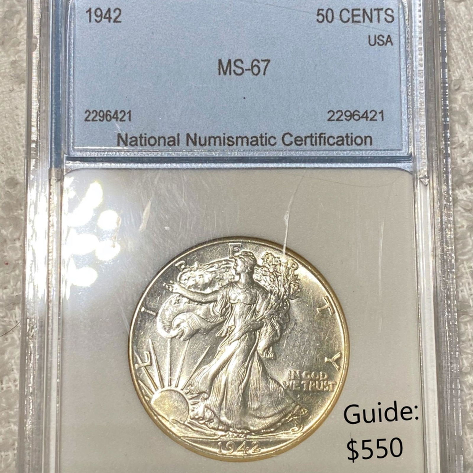 1942 Walking Half Dolar NNC - MS67 (1 of 2)