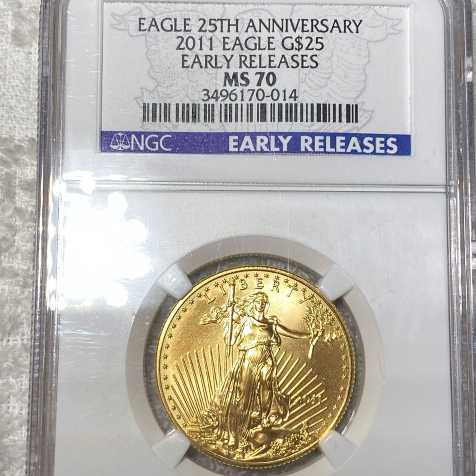 2011 $25 Gold Eagle NGC - MS70 1/2oz (1 of 2)