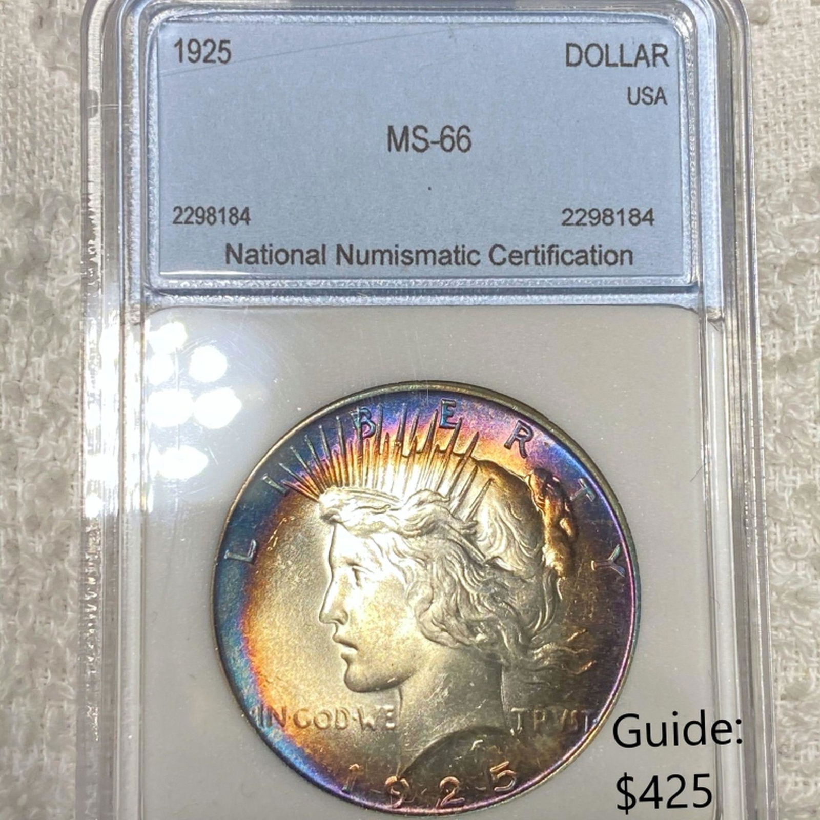 1925 Silver Peace Dollar NNC - MS66 (1 of 2)