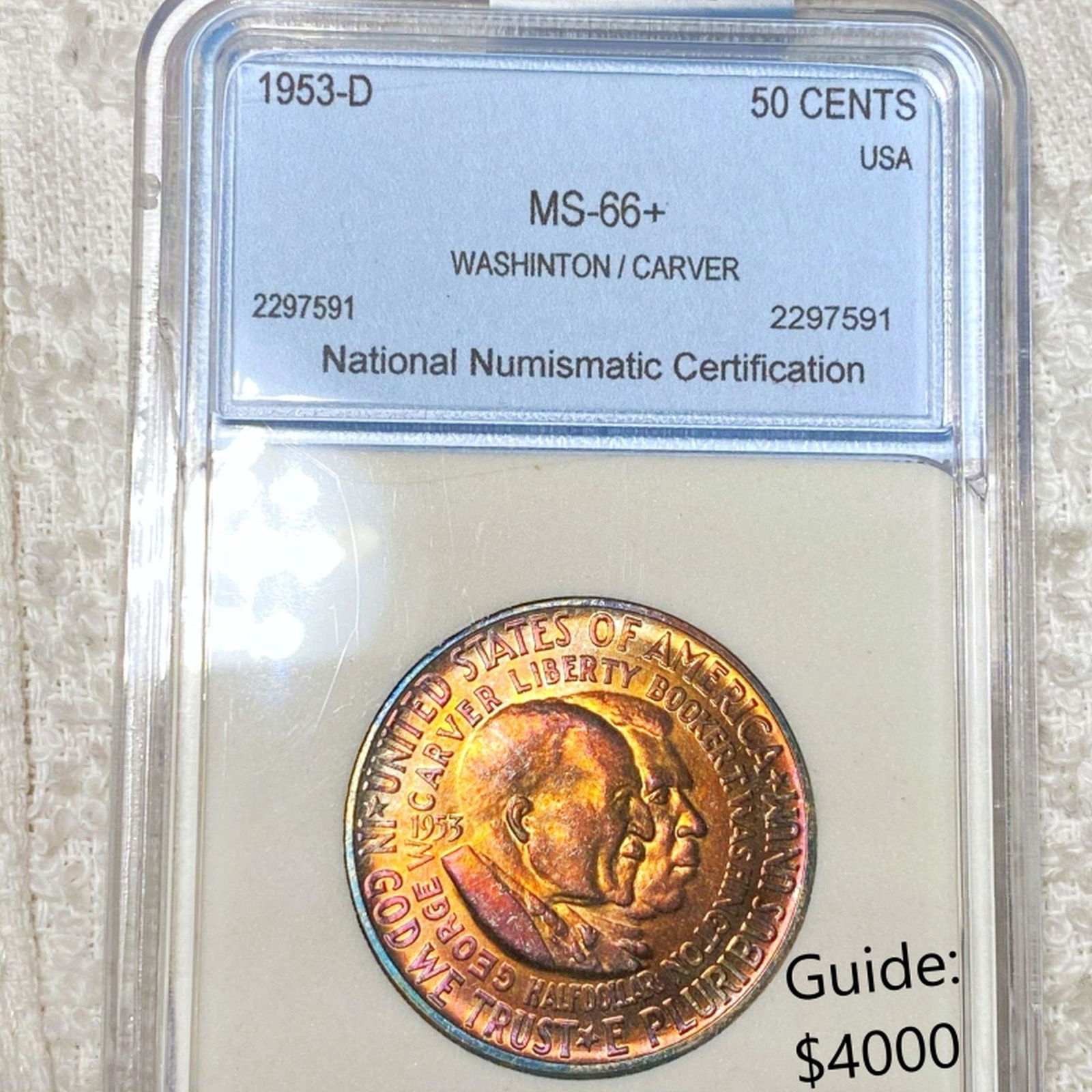 1953-D Washington Carver Half Dollar NNC - MS66+ (1 of 2)