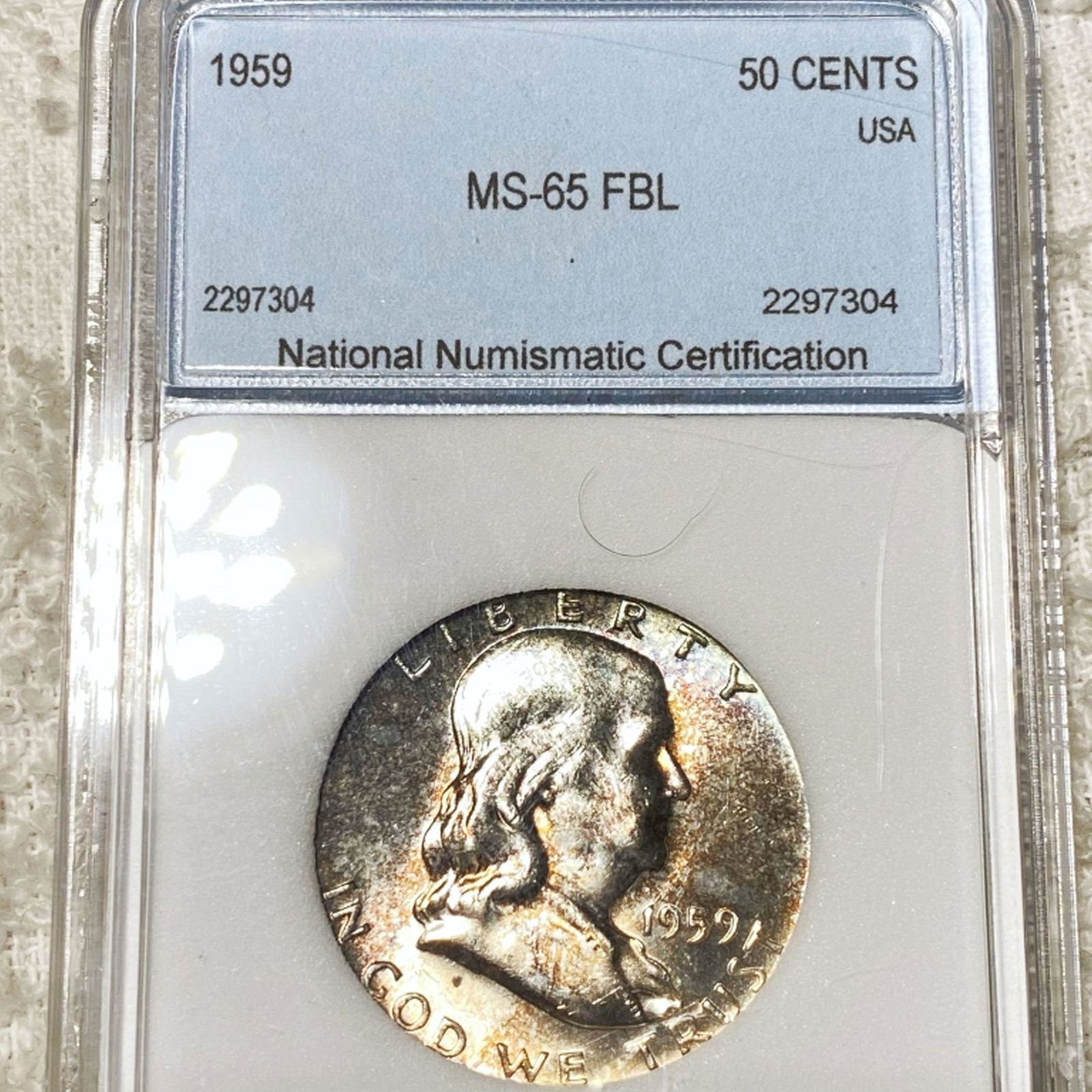 1959 Franklin Half Dollar NNC - MS65 FBL (1 of 2)