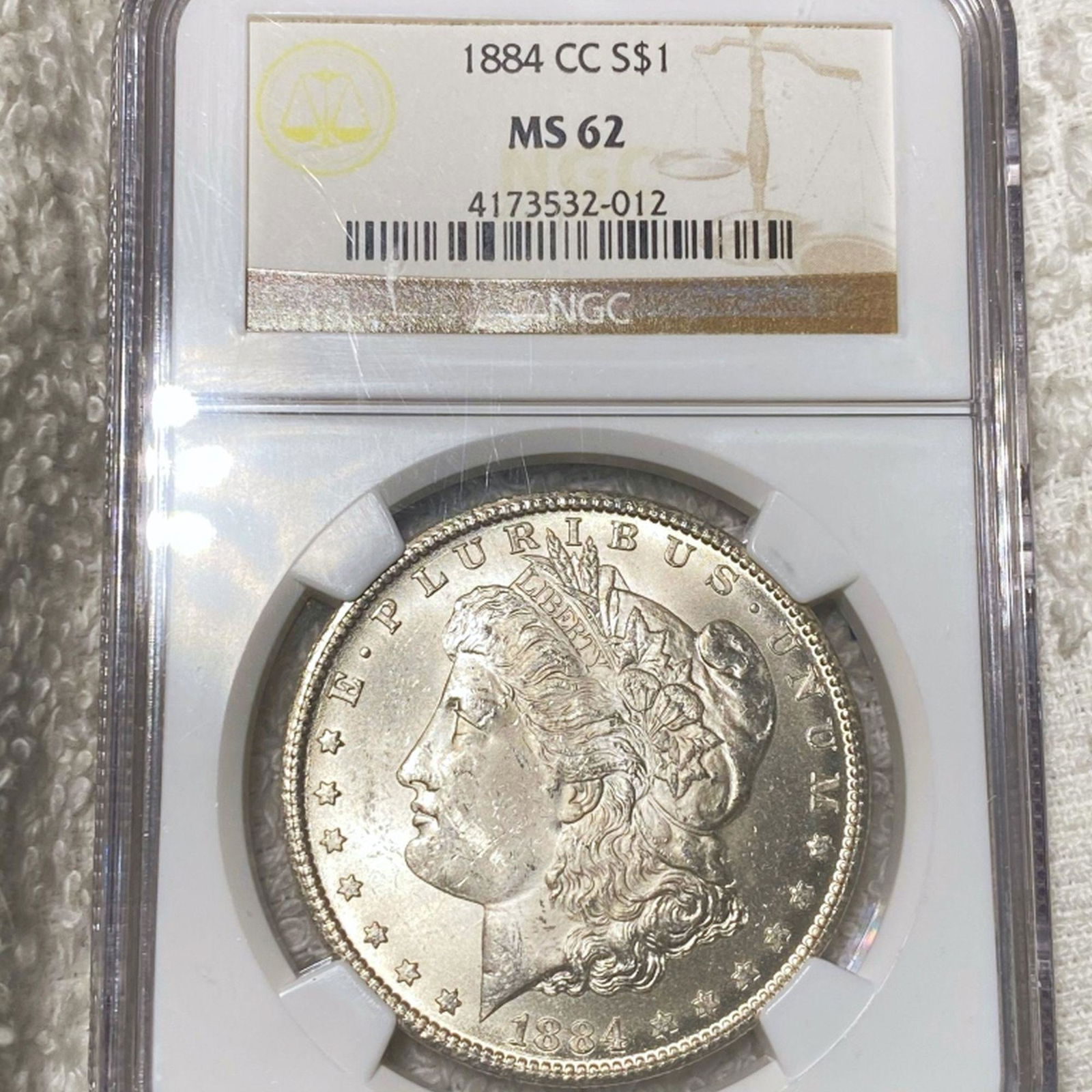 1884-CC Morgan Silver Dollar NGC - MS62 (1 of 2)