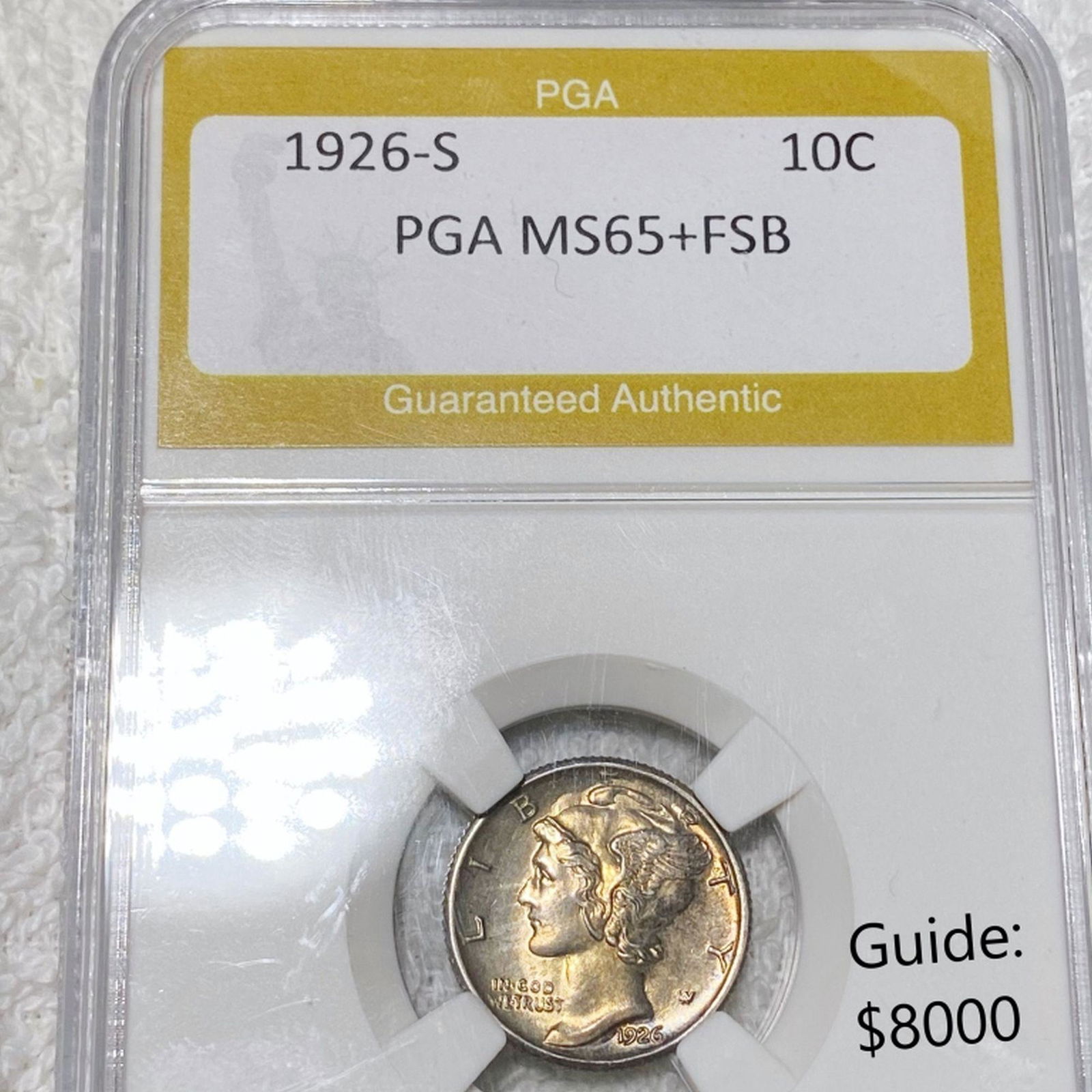 1926-S Mercury Silver Dime PGA - MS65+FSB (1 of 2)