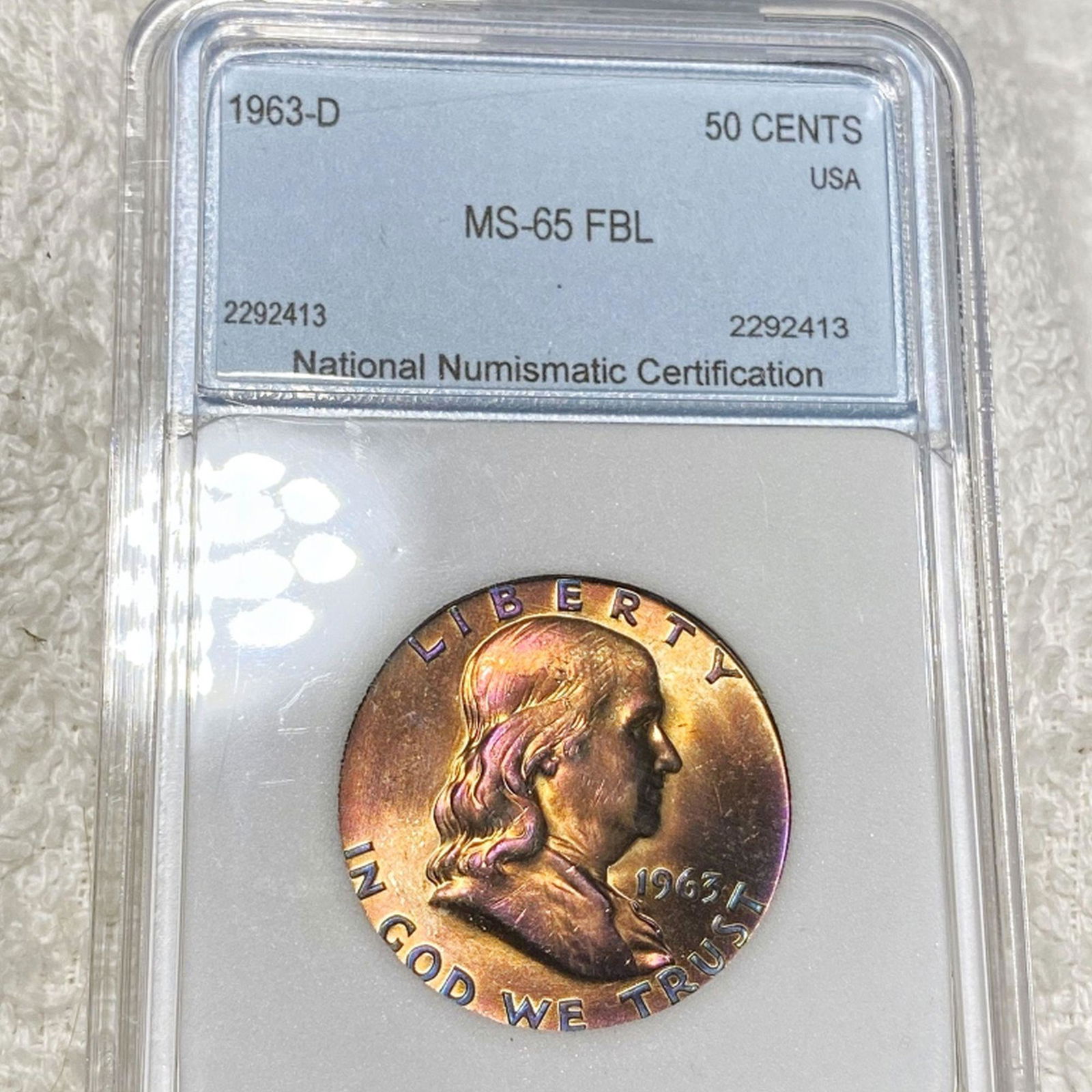 1963-D Franklin Half Dollar NNC - MS 65 FBL (1 of 2)