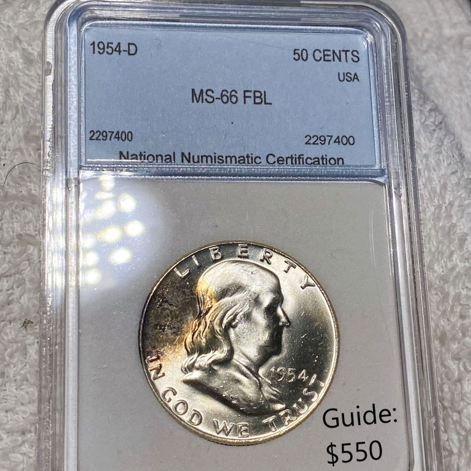 1954-D Franklin Half Dollar NNC - MS 66 FBL (1 of 2)