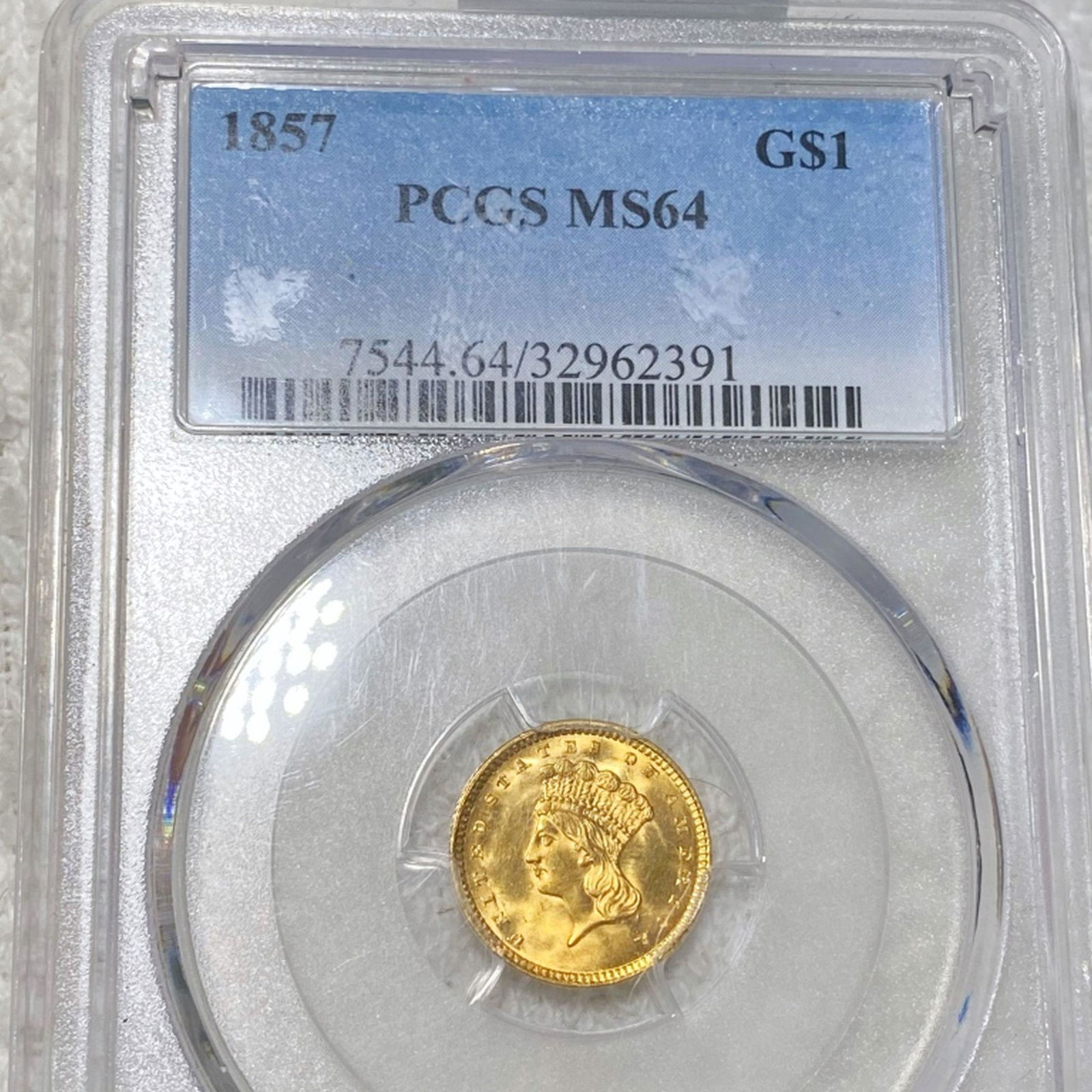 1857 Rare Gold Dollar PCGS - MS64 (1 of 2)