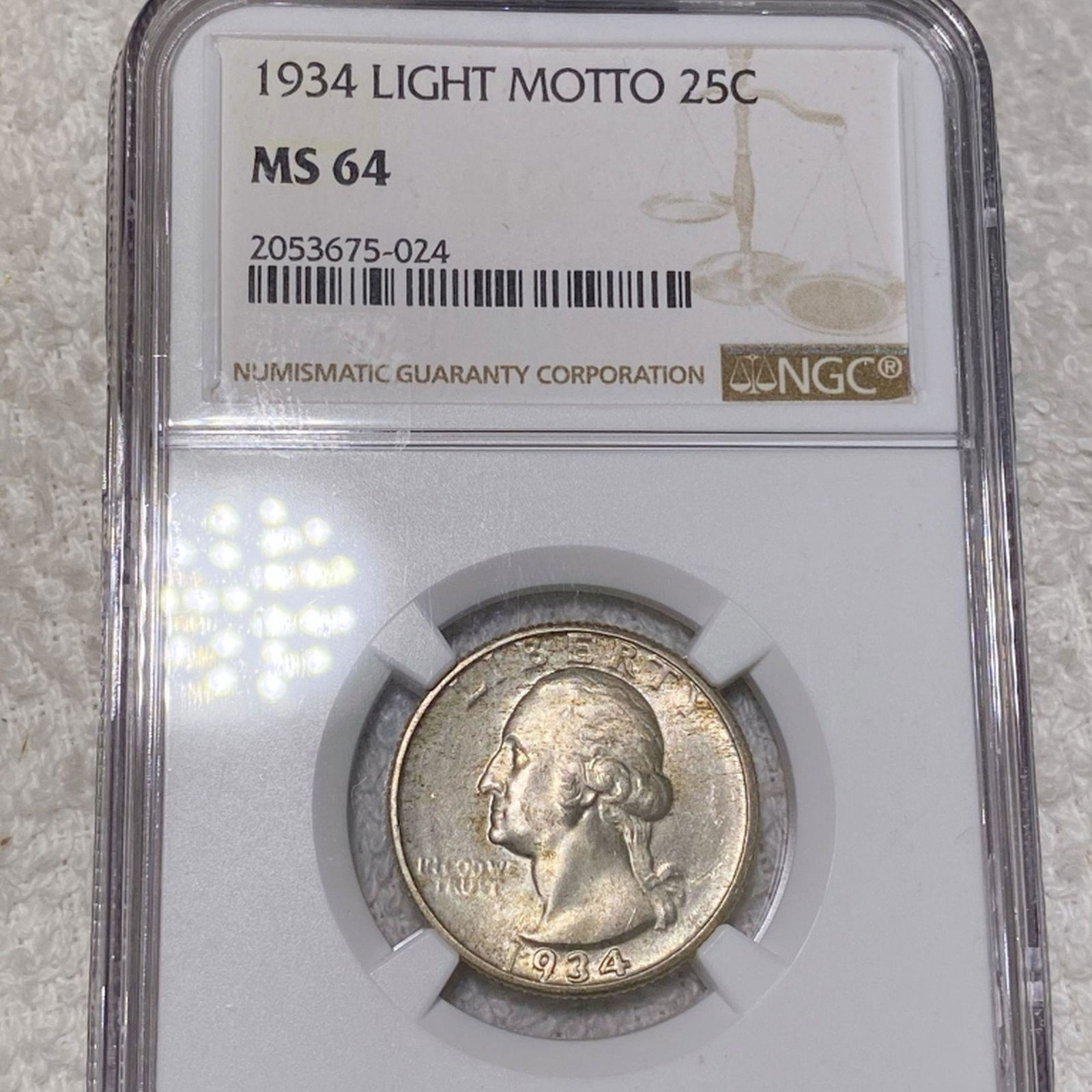 1934 Washington Silver Quarter NGC - MS64 (1 of 2)