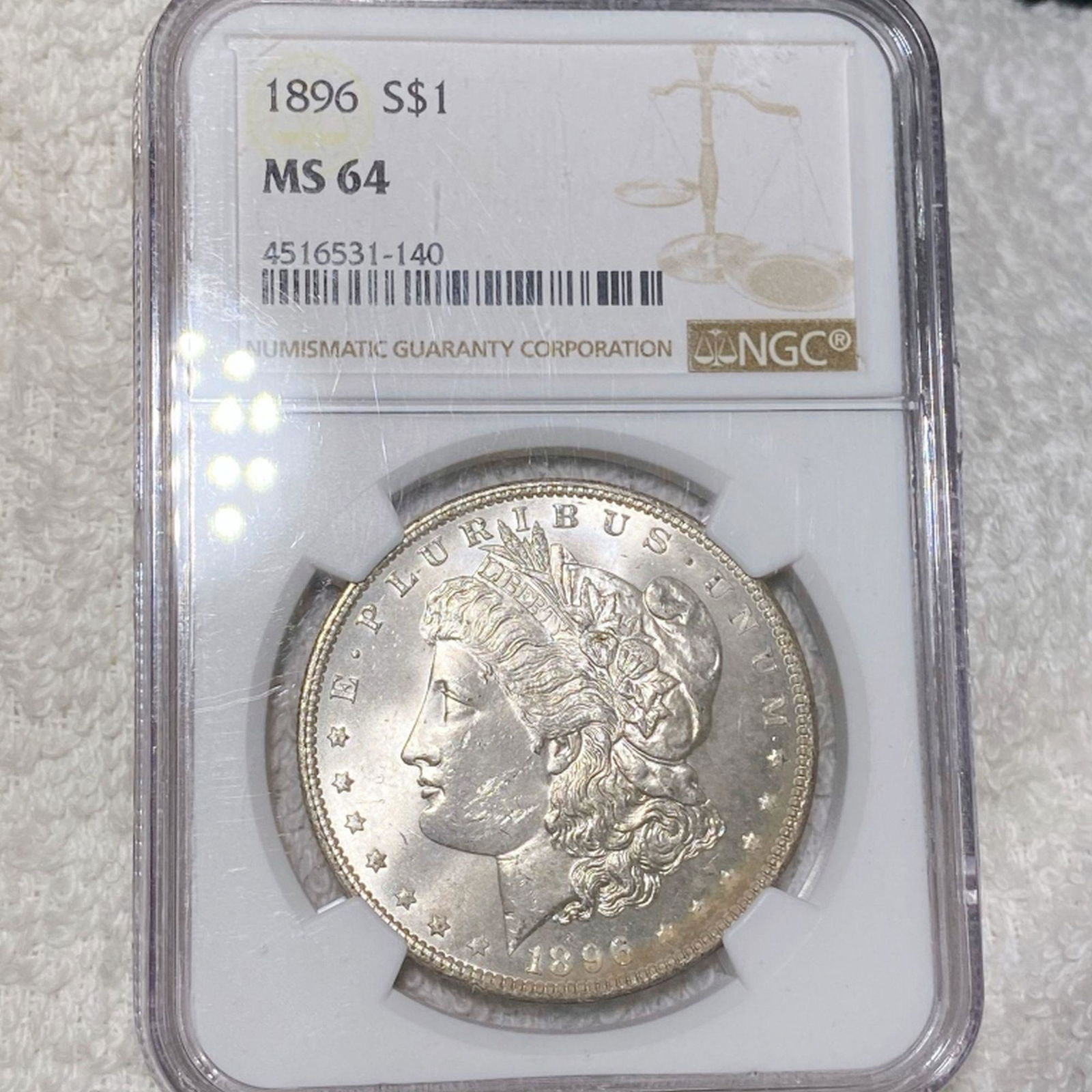 1896 Morgan Silver Dollar NGC - MS64 (1 of 2)