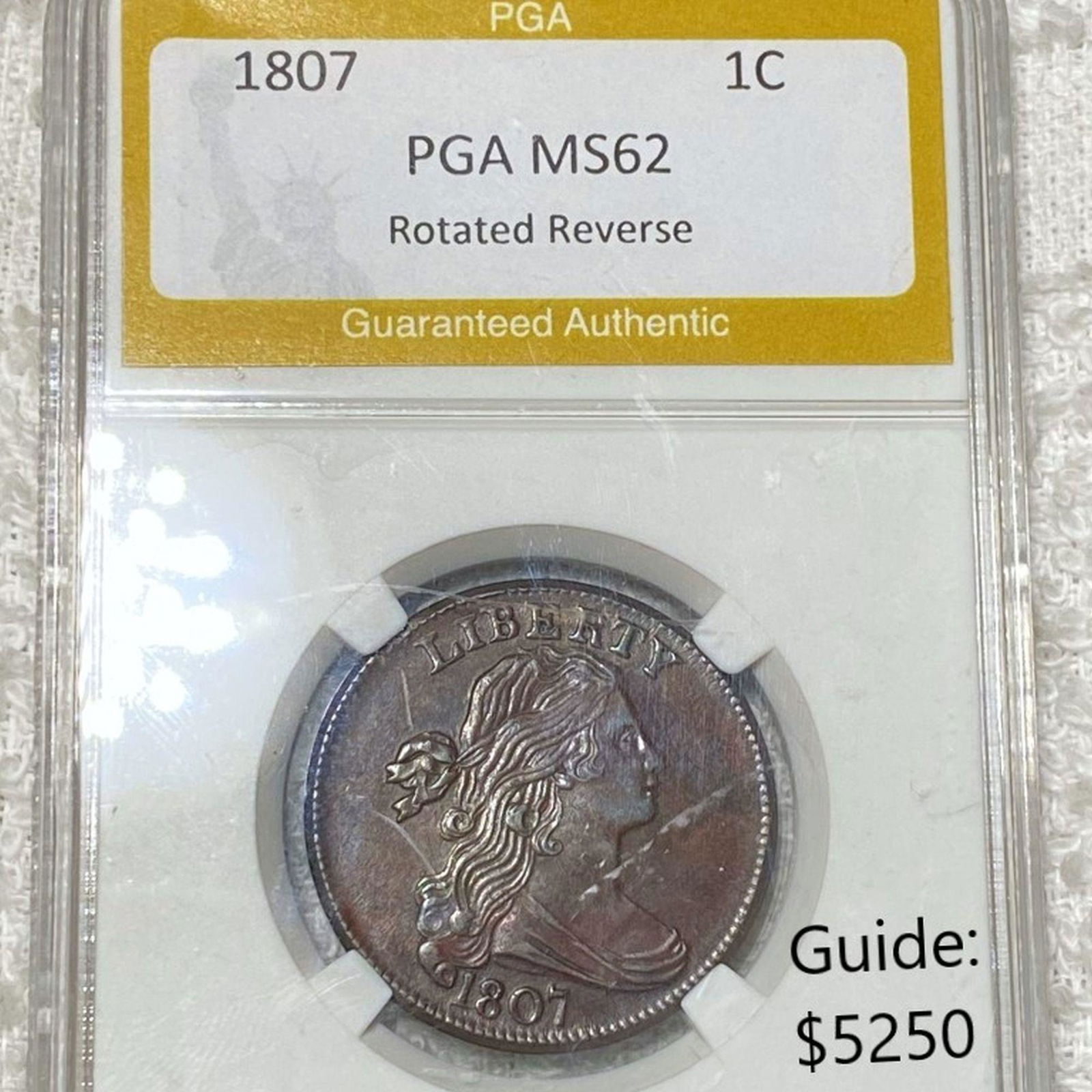 1807 Draped Bust Large Cent PGA - MS 62 RR (1 of 2)