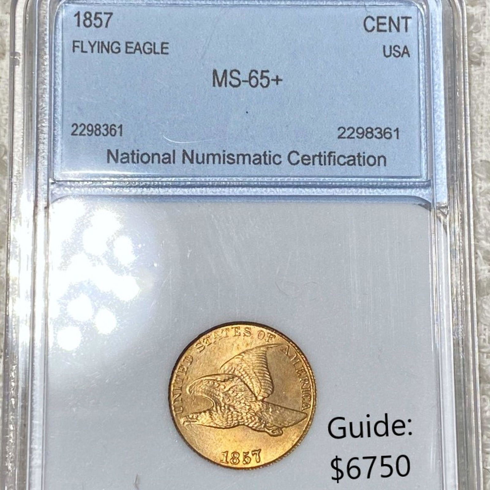 1857 Flying Eagle Cent NNC - MS65+ (1 of 2)