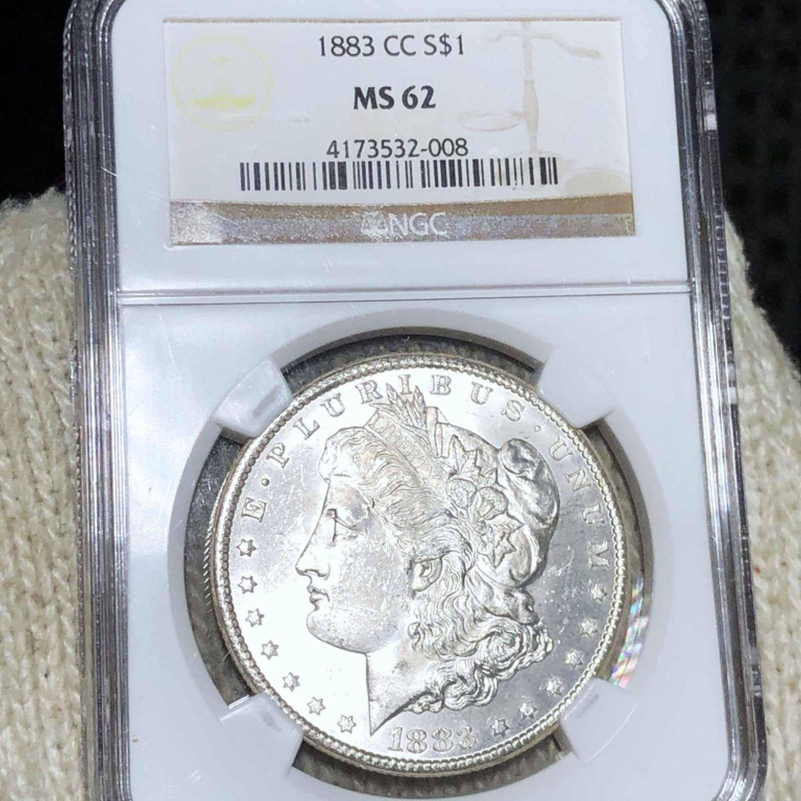 1883-CC Morgan Silver Dollar NGC - MS62: 1883-CC Morgan Silver Dollar NGC - MS62
