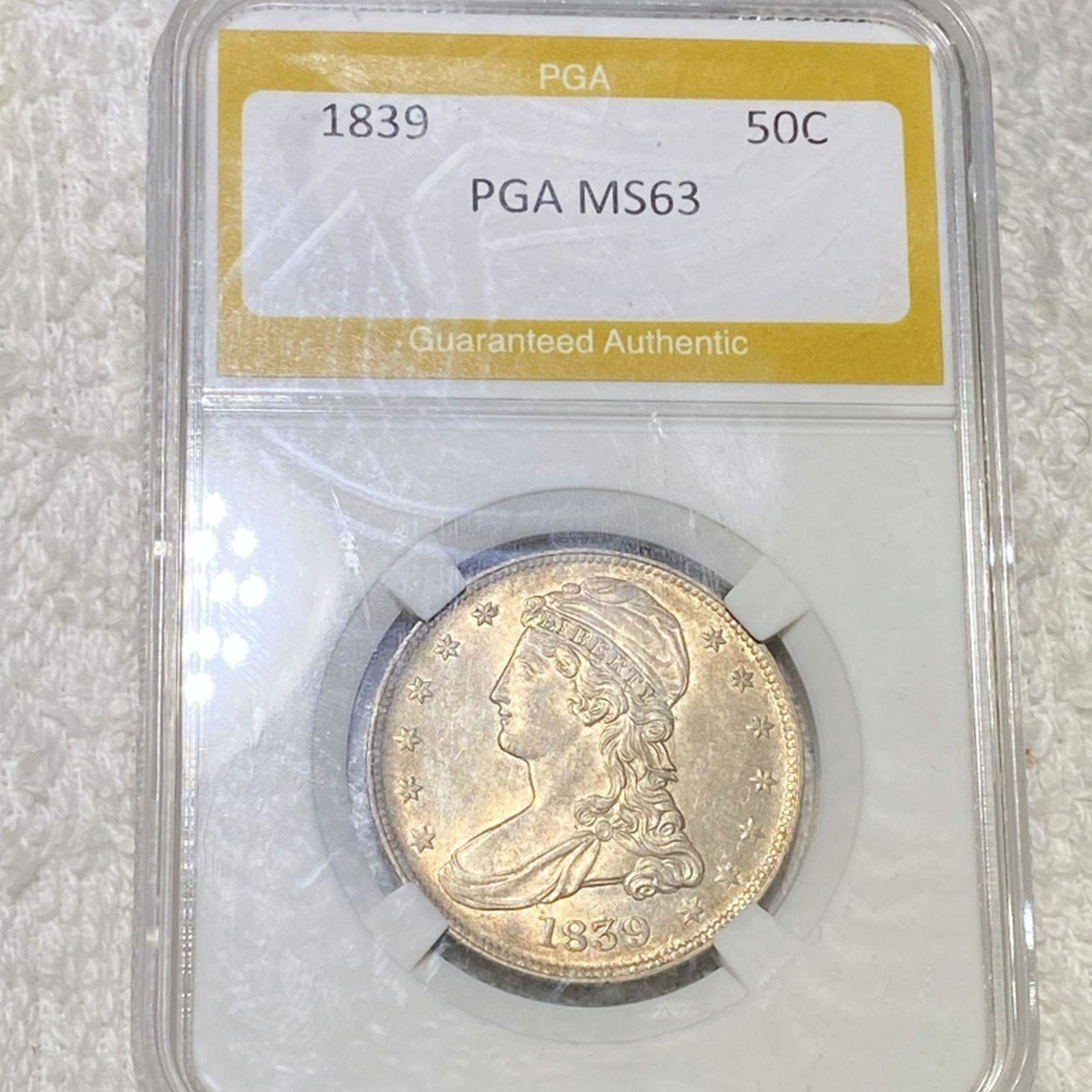 1839 Capped Bust Half Dollar PGA - MS63 (1 of 2)