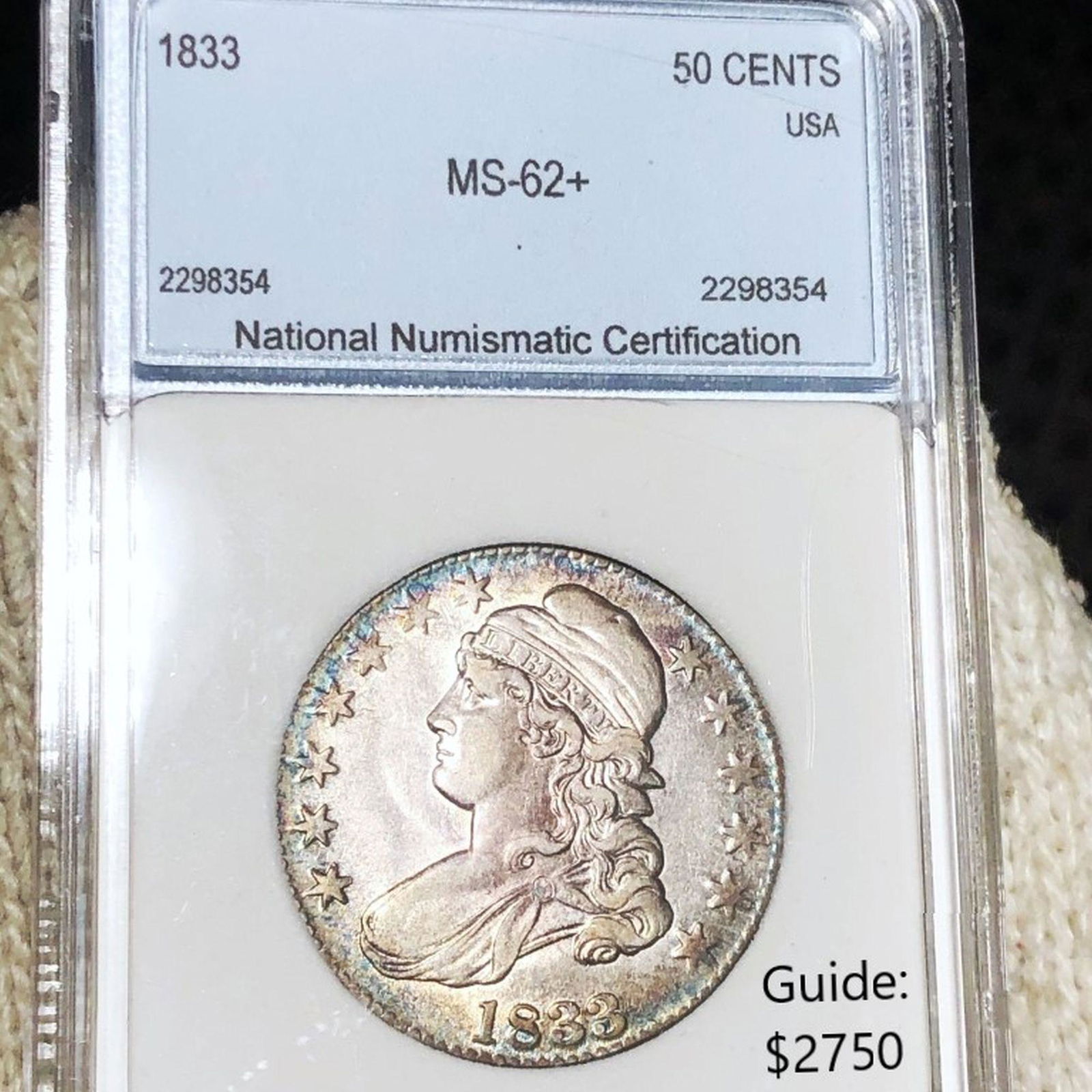 1833 Capped Bust Half Dollar NNC - MS62+ (1 of 2)