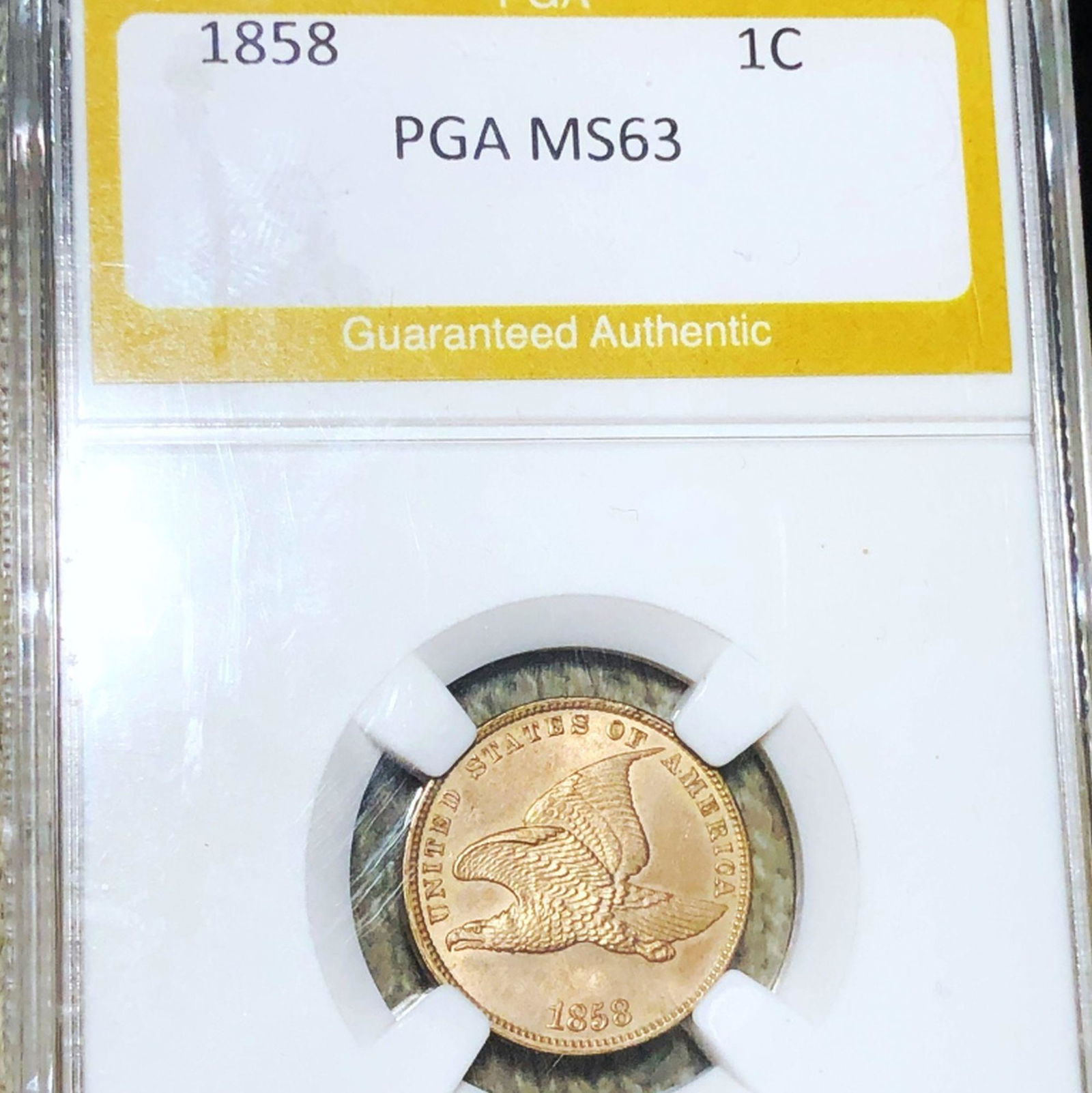 1858 Flying Eagle Cent PGA - MS63 (1 of 2)