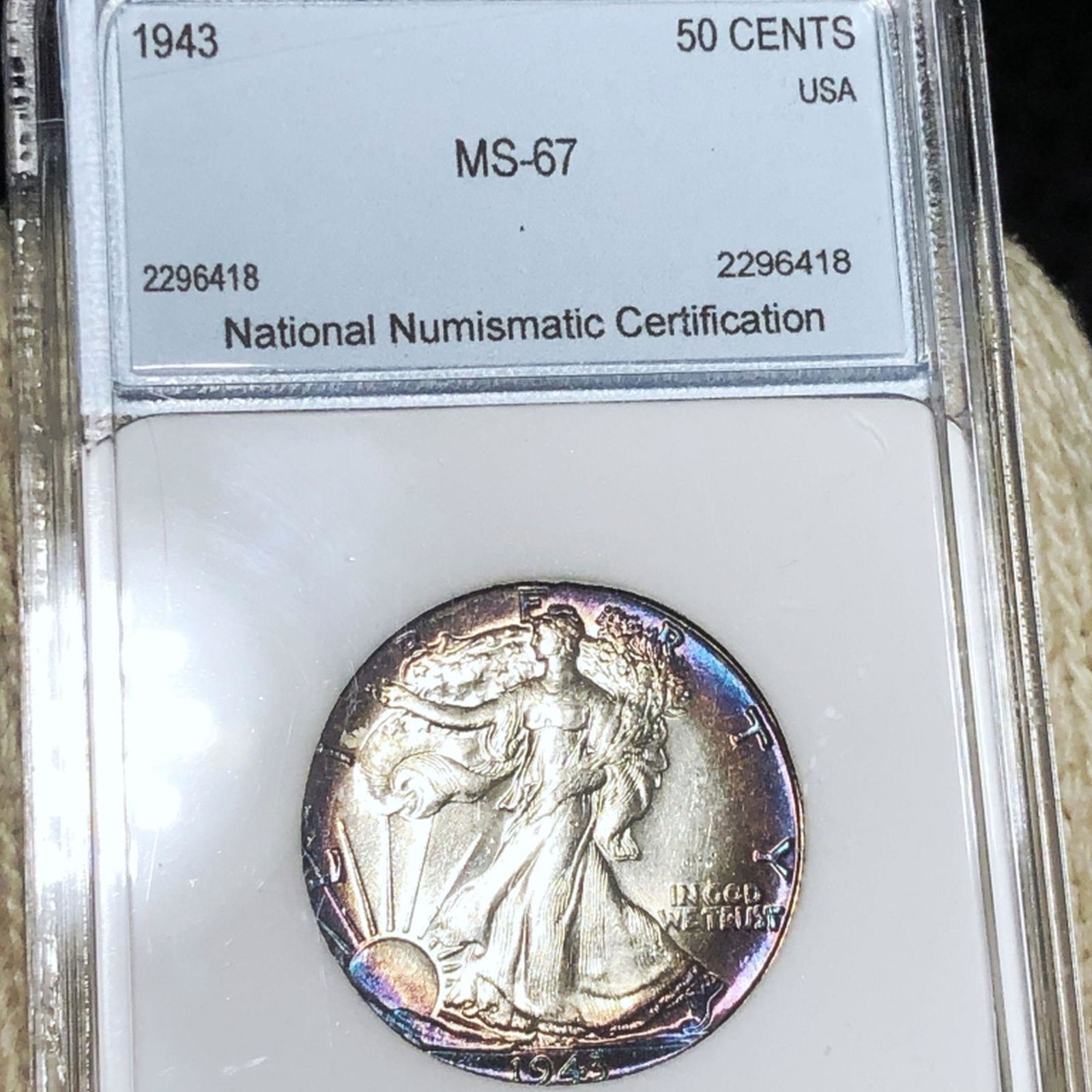 1943 Walking Half Dollar NNC - MS67 (1 of 2)