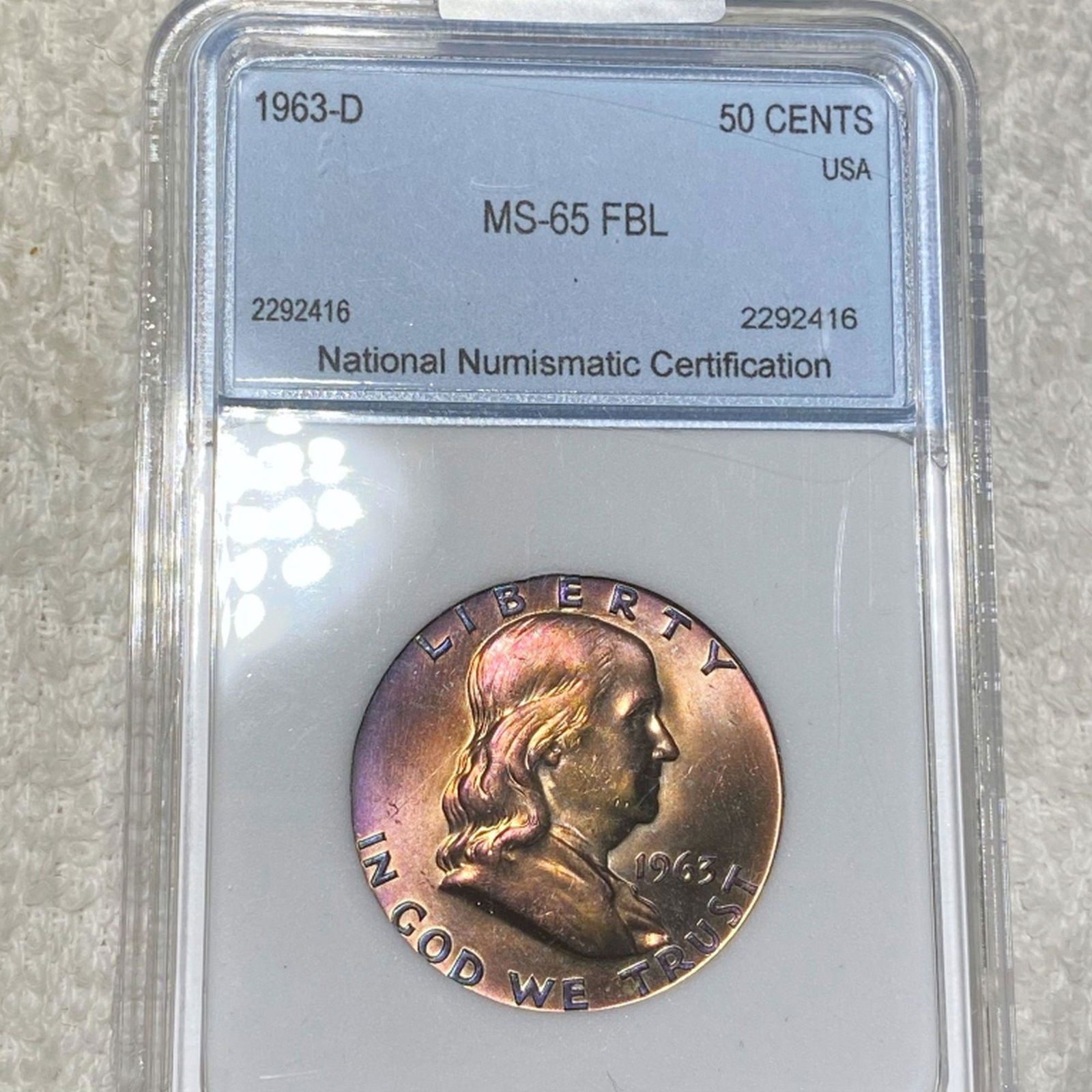 1963-D Franklin Half Dollar NNC - MS 65 FBL (1 of 2)