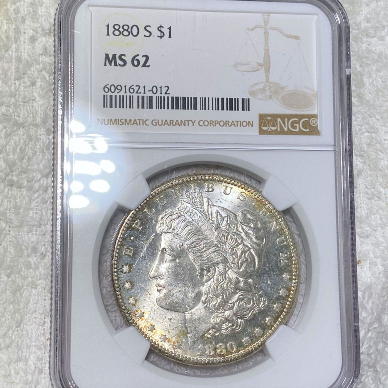 1880-S Morgan Silver Dollar NGC - MS62 (1 of 2)