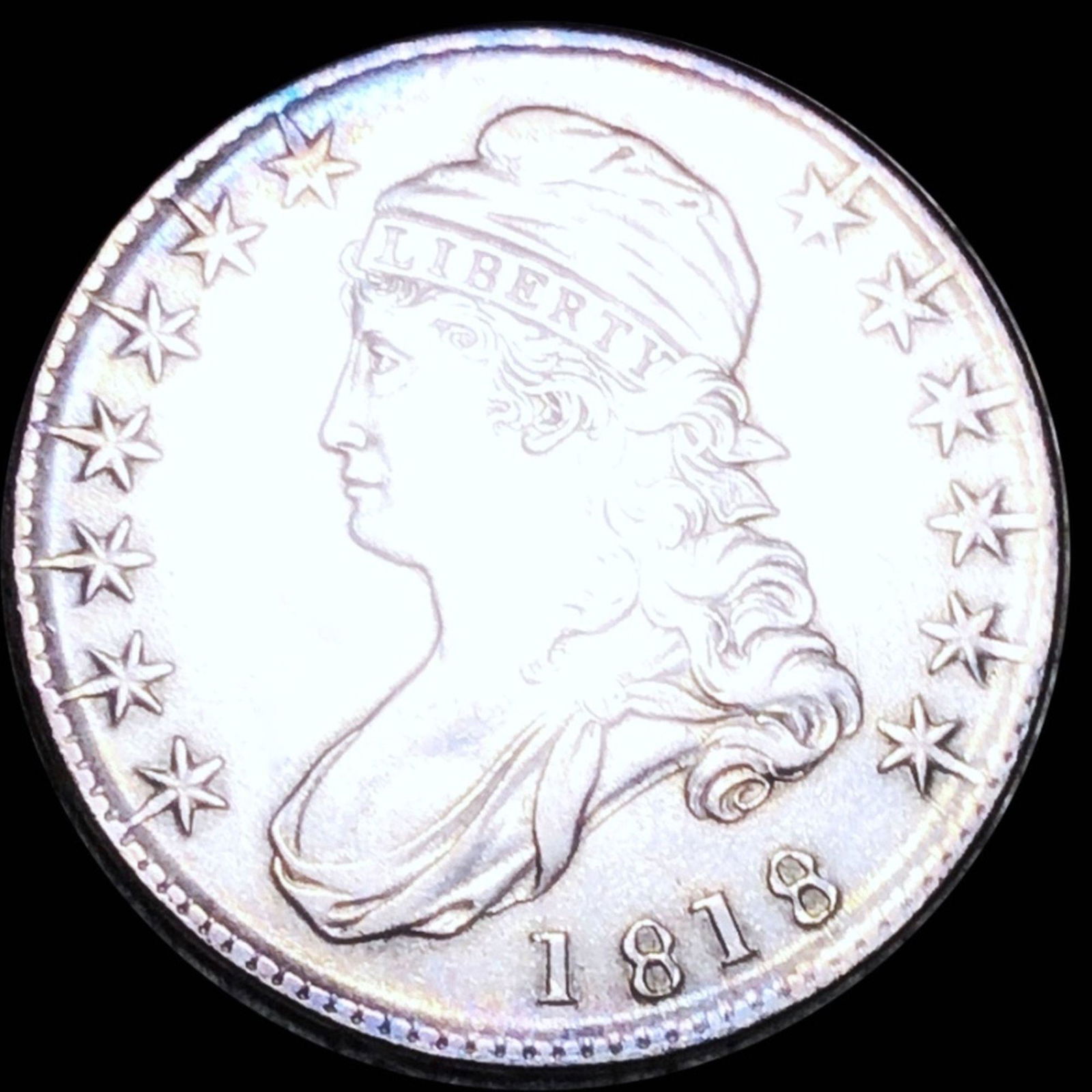 1818 Capped Bust Half Dollar NEARLY UNCIRCULATED (1 of 2)