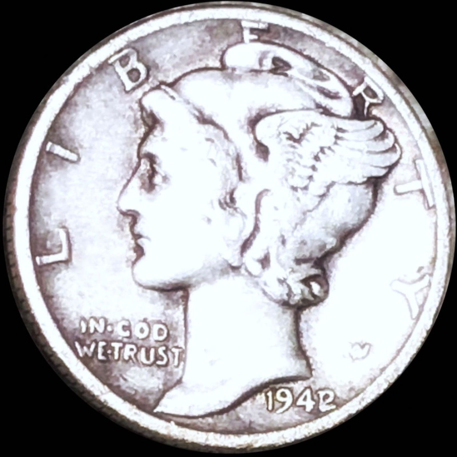 1942/1 Mercury Silver Dime NICELY CIRCULATED (1 of 2)