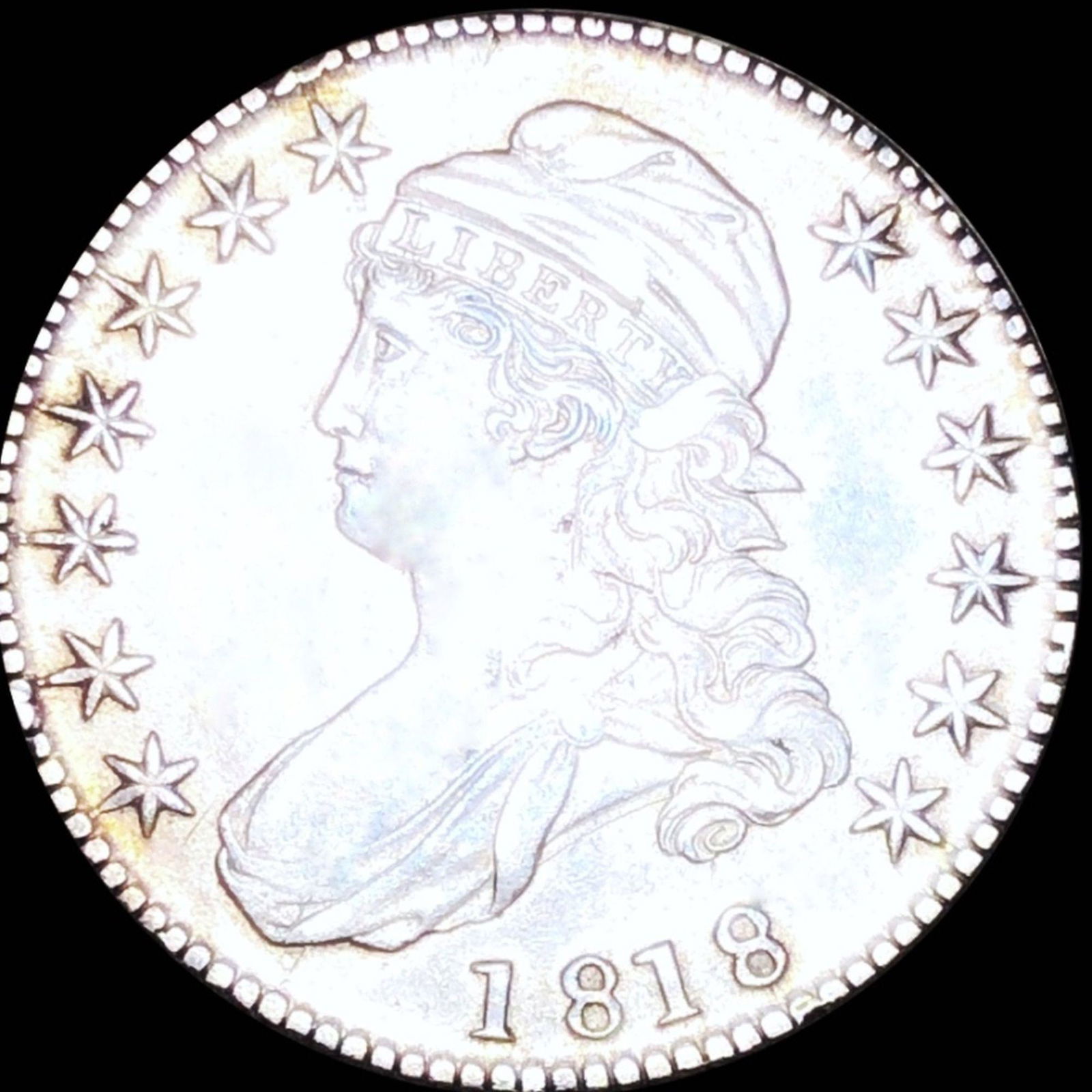 1818 Capped Bust Half Dollar ABOUT UNC (1 of 2)