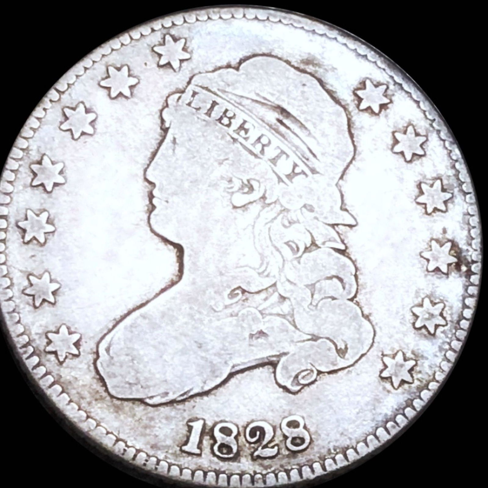 1828 Capped Bust Quarter NICELY CIRCUALTED (1 of 2)